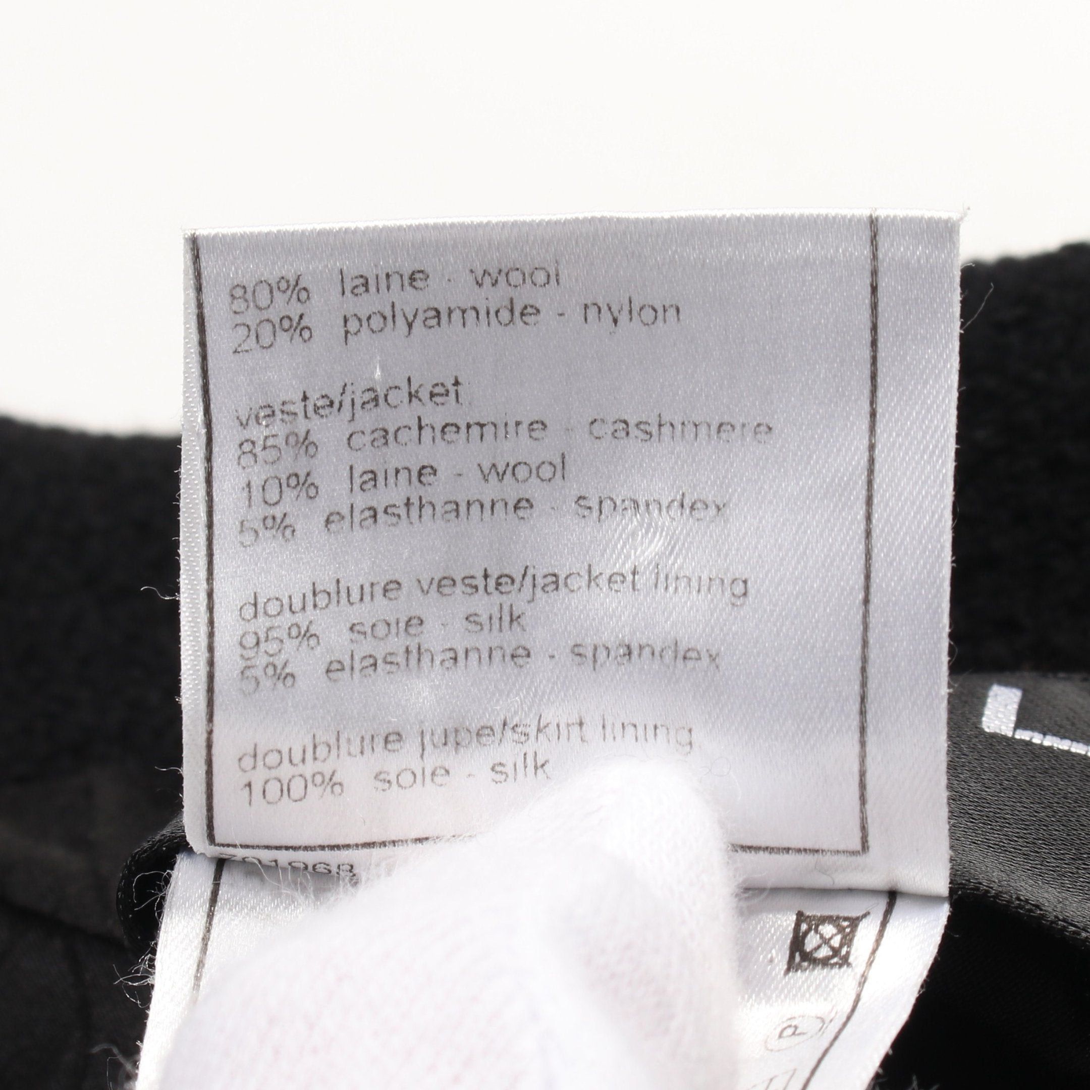 Chanel Chanel Coco Mark Square Button Zip Up Jacket Wool Nylon Black 03A Size ONE SIZE - 4 Thumbnail