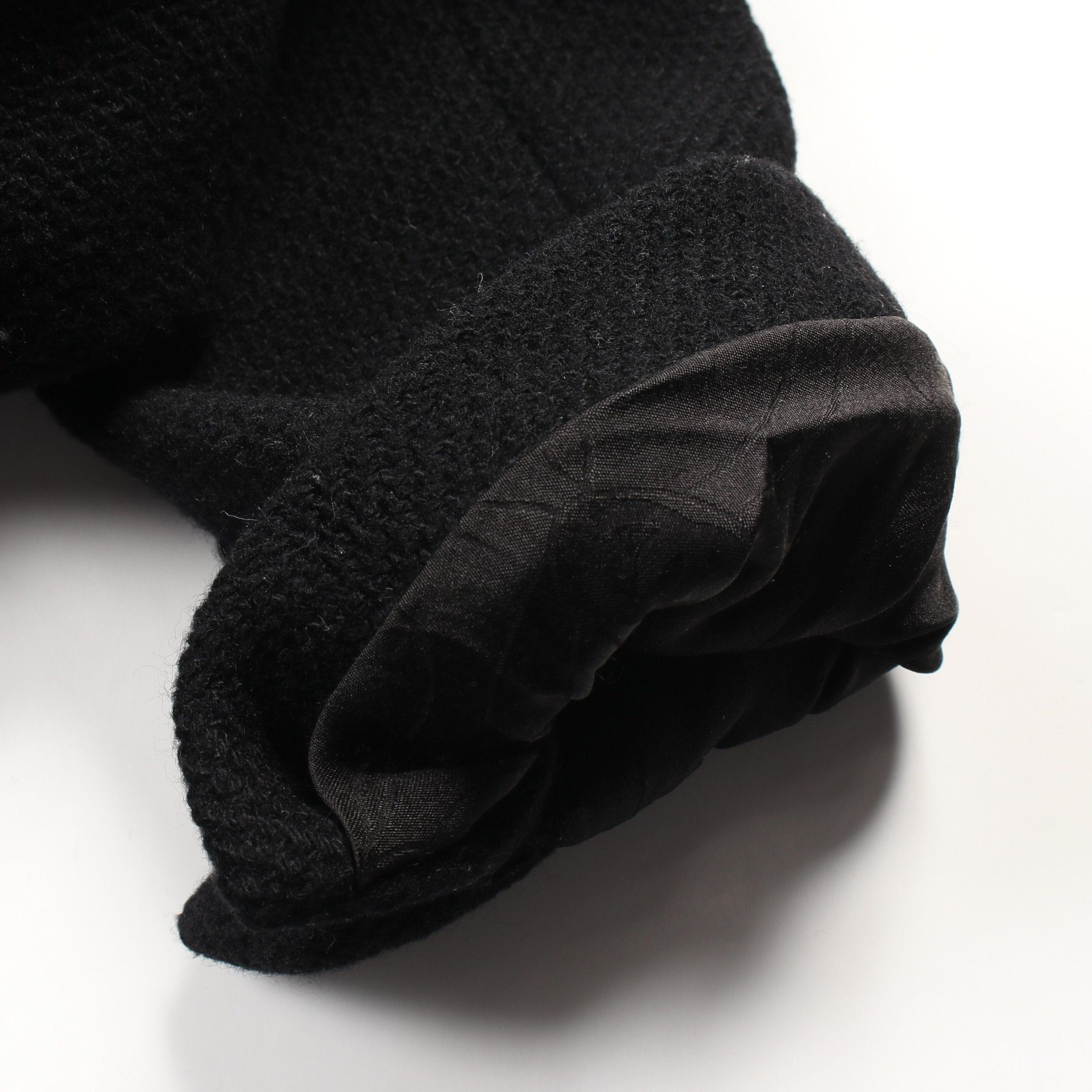 Chanel Chanel Coco Mark Square Button Zip Up Jacket Wool Nylon Black 03A Size ONE SIZE - 7 Thumbnail