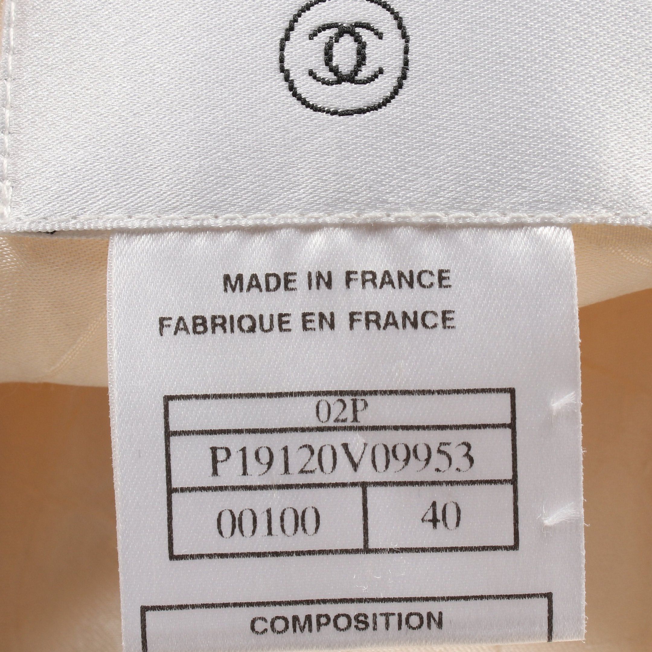 Chanel Chanel Cocomark Button No-Collar Jacket Nylon Wool Ivory Size ONE SIZE - 6 Thumbnail