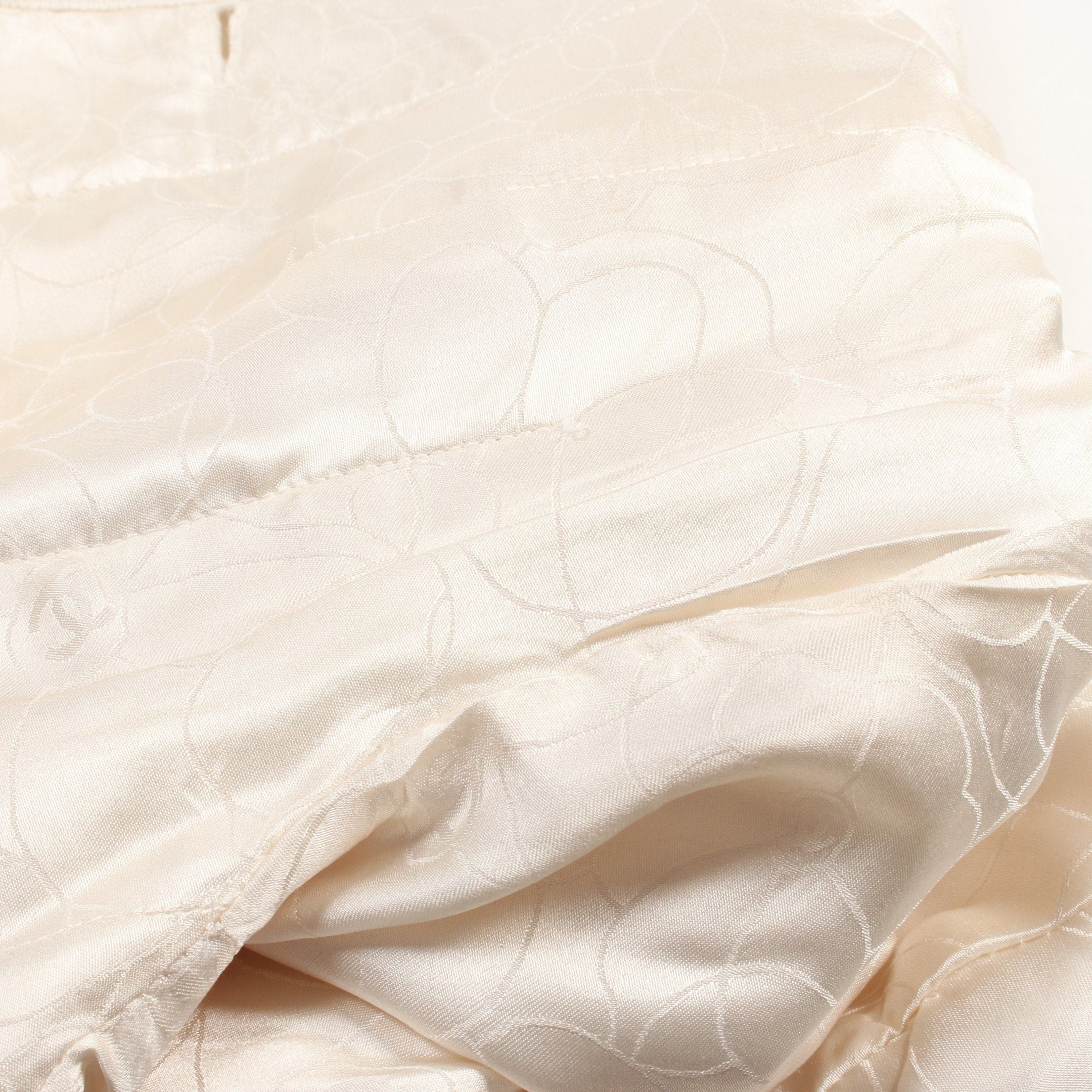 Chanel Chanel Cocomark Button No-Collar Jacket Nylon Wool Ivory Size ONE SIZE - 10 Thumbnail