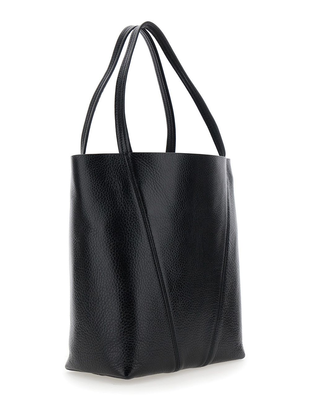 Chloe Shoulder Bag 'Spin' with Logoed Metal Medals in Black Grained Leather for Women Size ONE SIZE - 3 Thumbnail