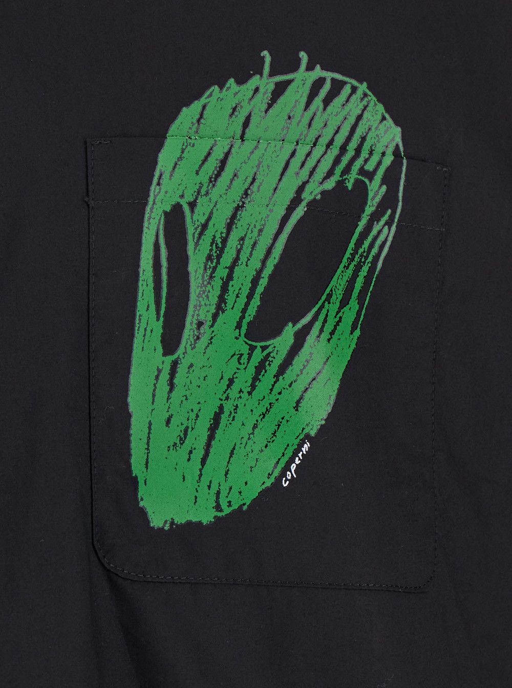 Coperni Black Shirt with Classic Collar and Print on the Front in Cotton Man Size US L / EU 52-54 / 3 - 3 Thumbnail