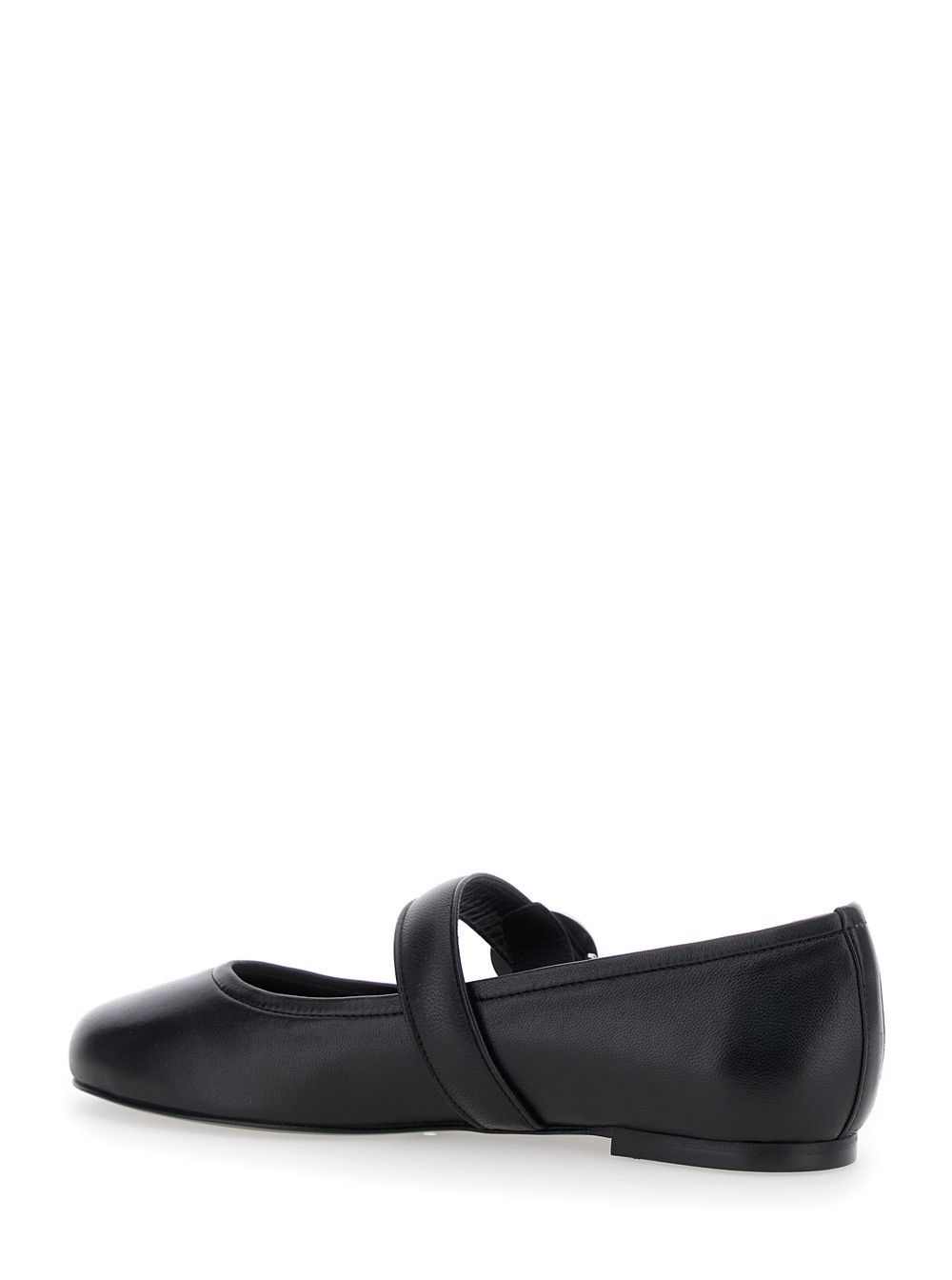 Coperni Black Ballerinas with Metallic Logo and Strap in Smooth Leather Woman Size US 6 / IT 36 - 3 Thumbnail