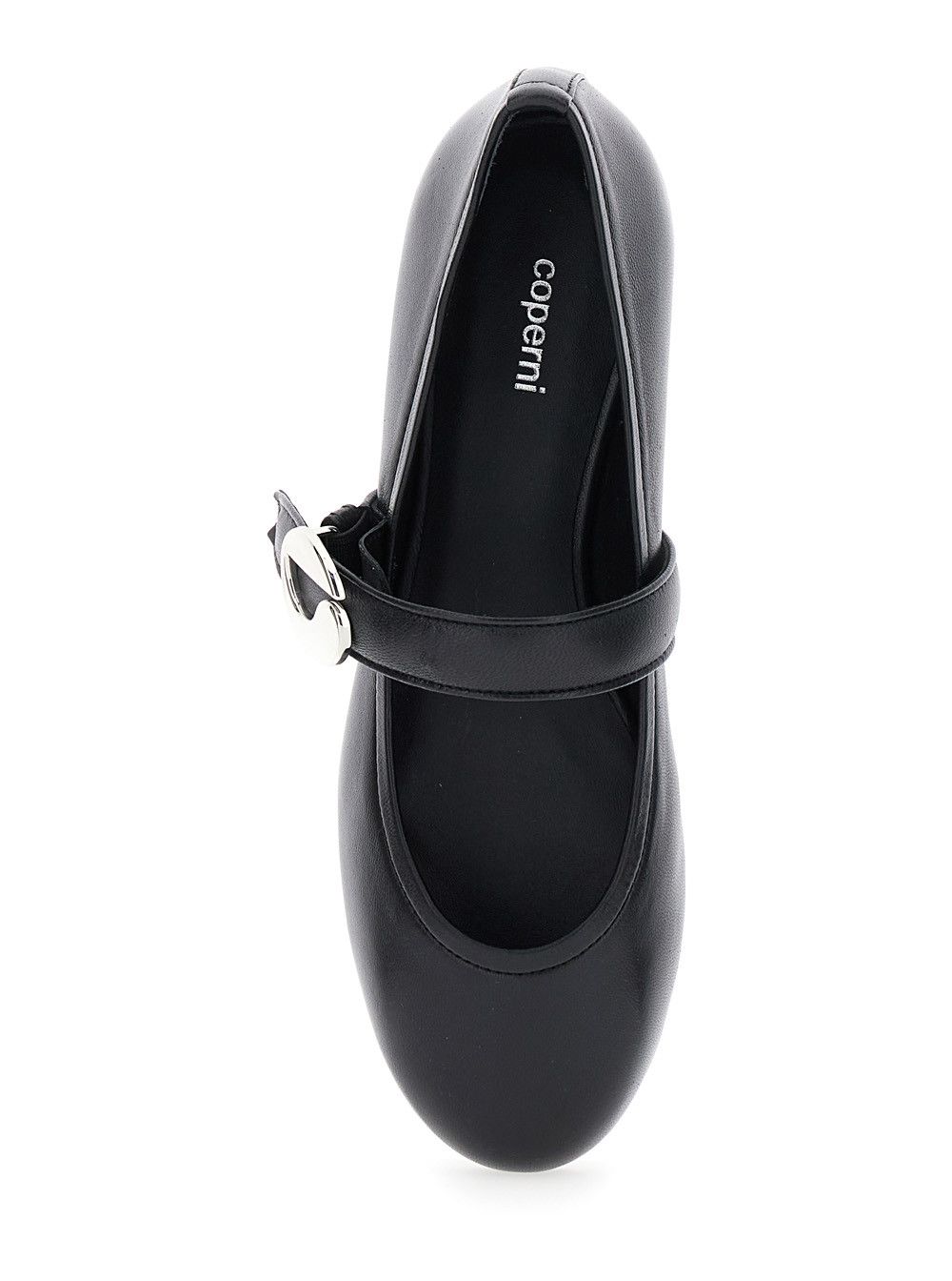 Coperni Black Ballerinas with Metallic Logo and Strap in Smooth Leather Woman Size US 9 / IT 39 - 4 Thumbnail