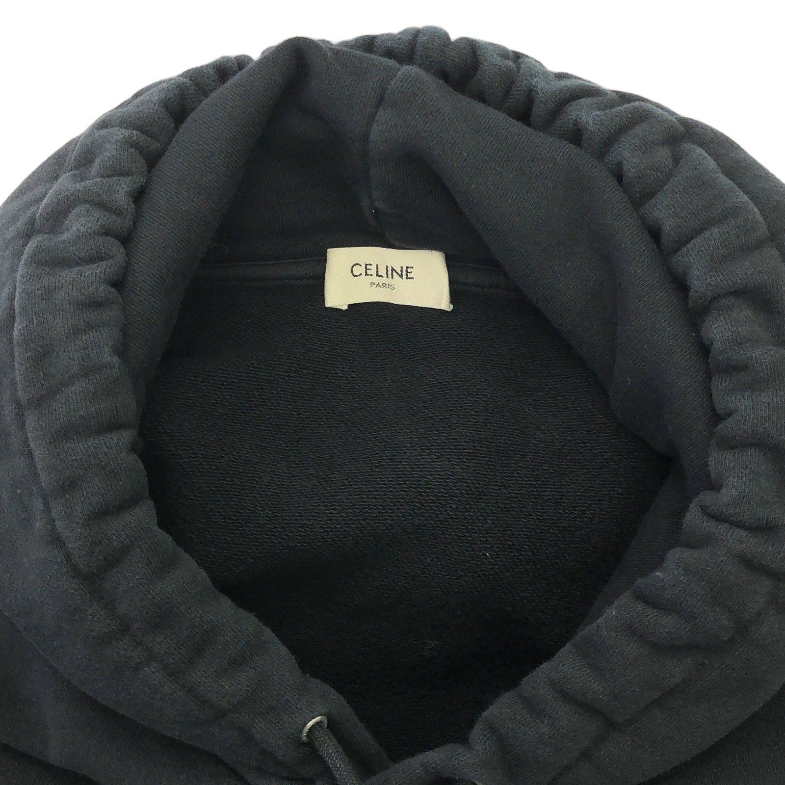 Celine Celine Pullover Hoodie Parker Cotton Black Size ONE SIZE - 10 Thumbnail