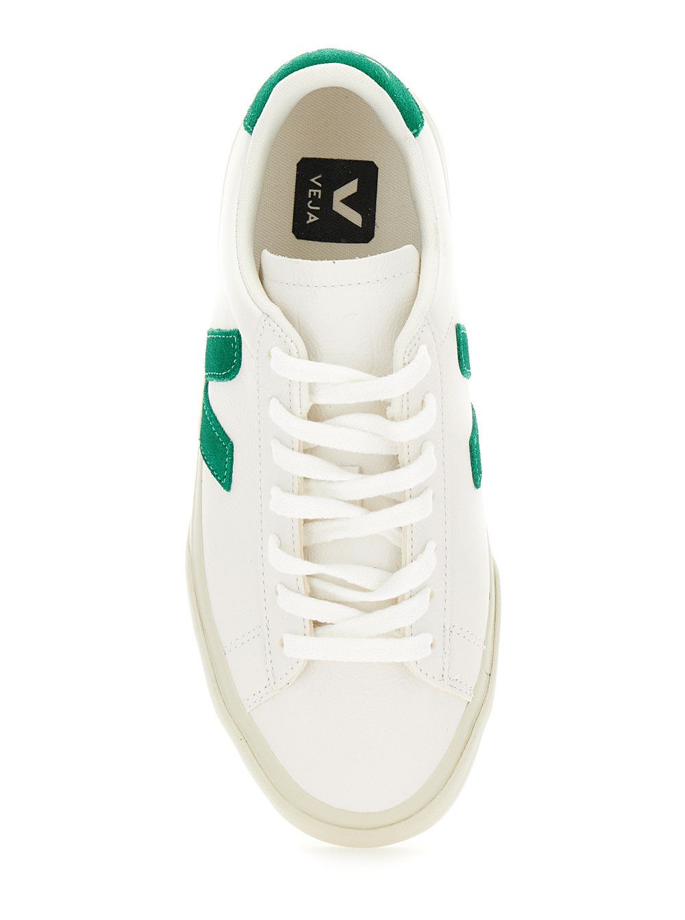 Veja 'Campo' White and Green Low Top Sneakers in Leather Woman Size US 11 / IT 41 - 4 Thumbnail