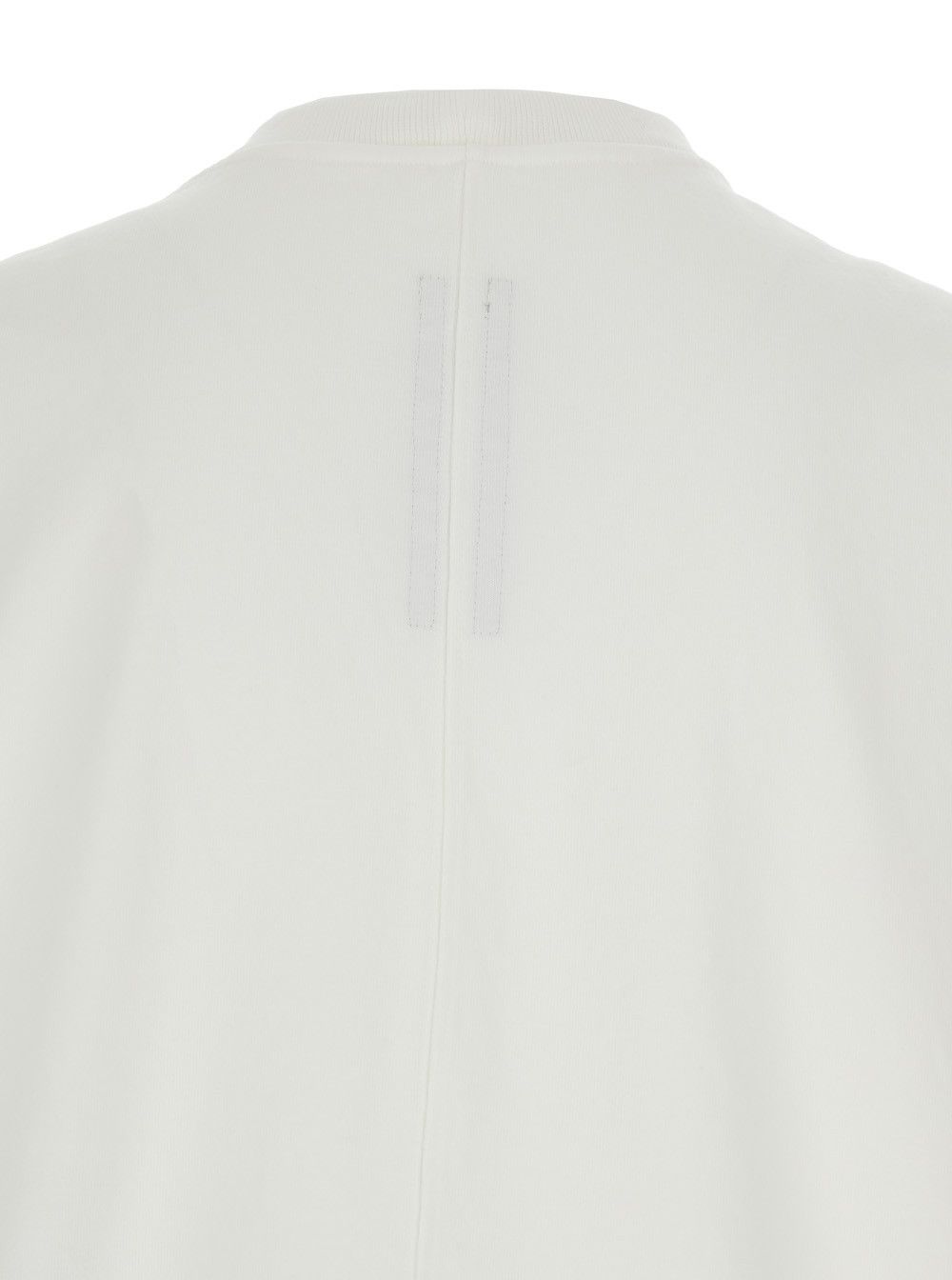 ´Jumbo´ White Crewneck T-Shirt with Oversized Band in Cotton Man Menswear