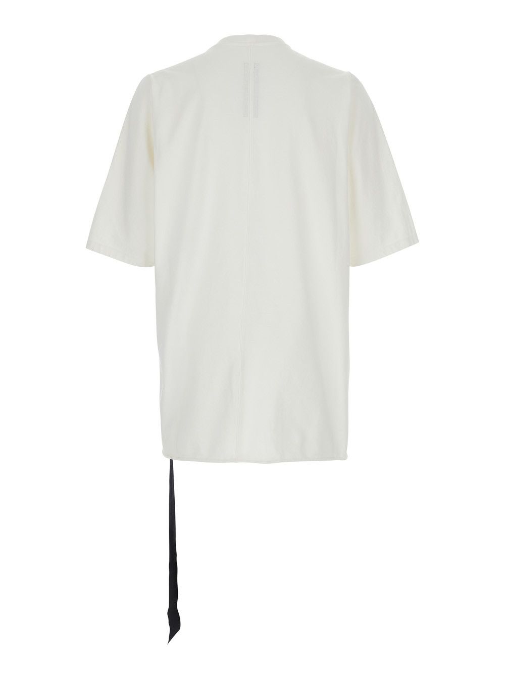 ´Jumbo´ White Crewneck T-Shirt with Oversized Band in Cotton Man Menswear