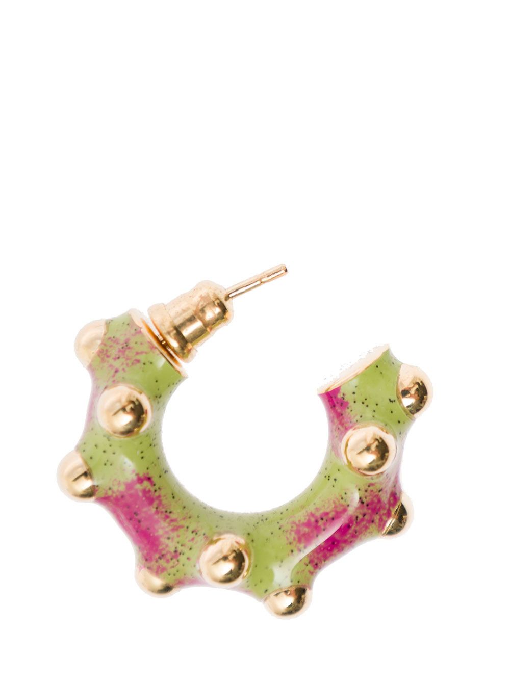 PANCONESI Multicolor Asymmetric Earrings with Studs in 18K Gold Plated Brass Woman Size ONE SIZE - 2 Thumbnail