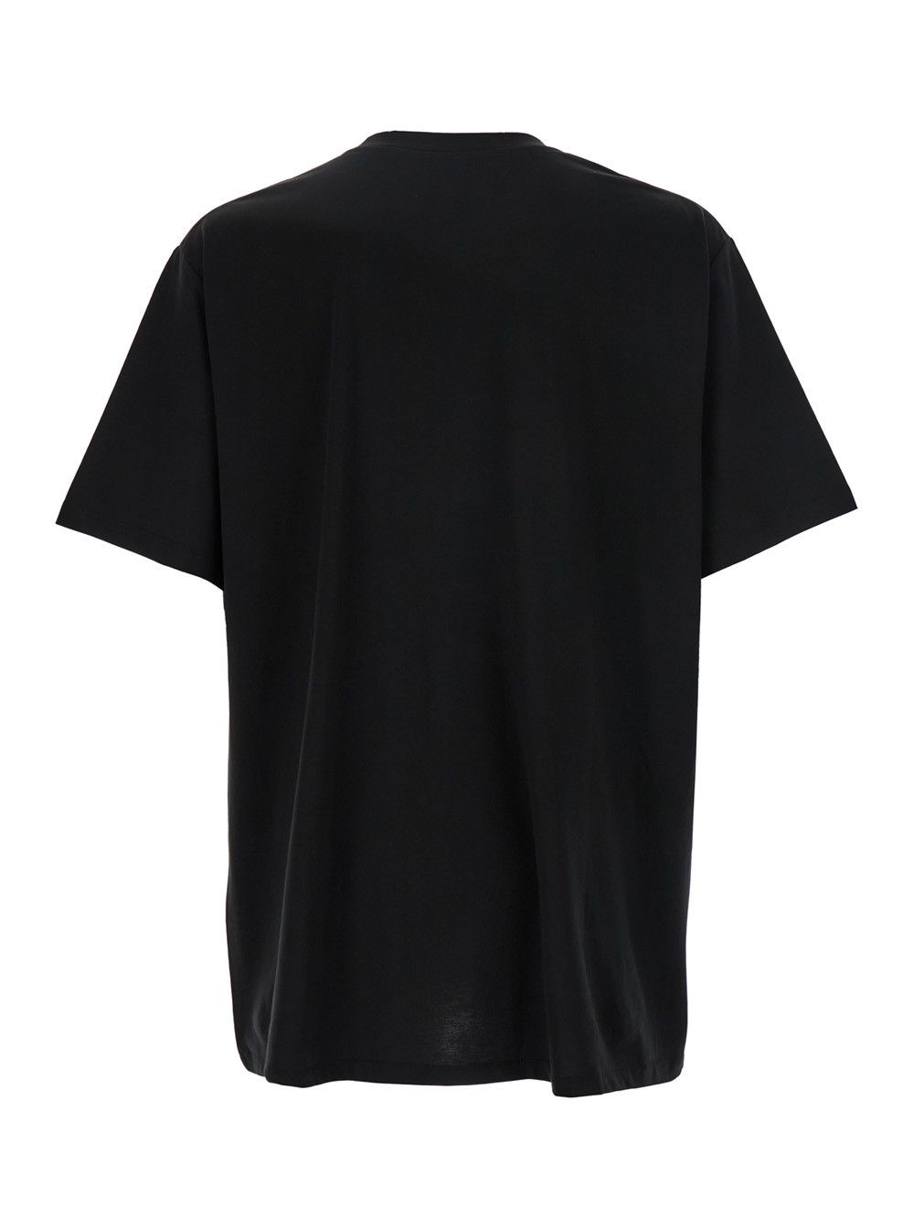 Balmain Black Crewneck T-Shirt with Logo Lettering on the Front in Cotton Man Size US S / EU 44-46 / 1 - 2 Thumbnail