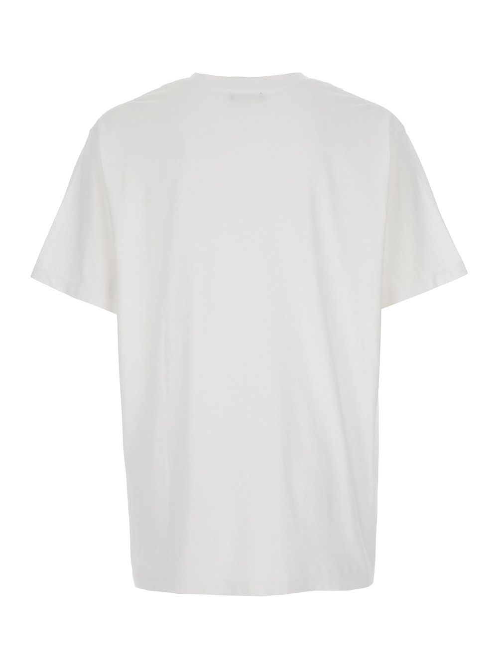 Balmain White Crewneck T-Shirt with Logo Lettering on the Front in Cotton Man Size US M / EU 48-50 / 2 - 2 Thumbnail