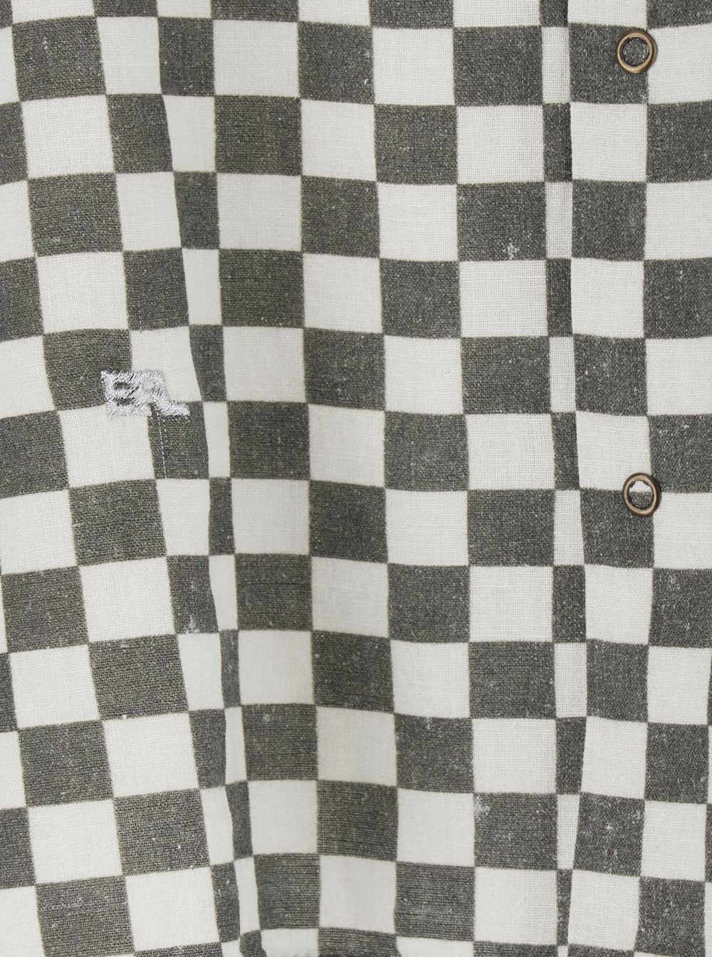 ERL Black and White Bowling Shirt with Check Motif in Cotton and Linen Man Size US XL / EU 56 / 4 - 3 Thumbnail