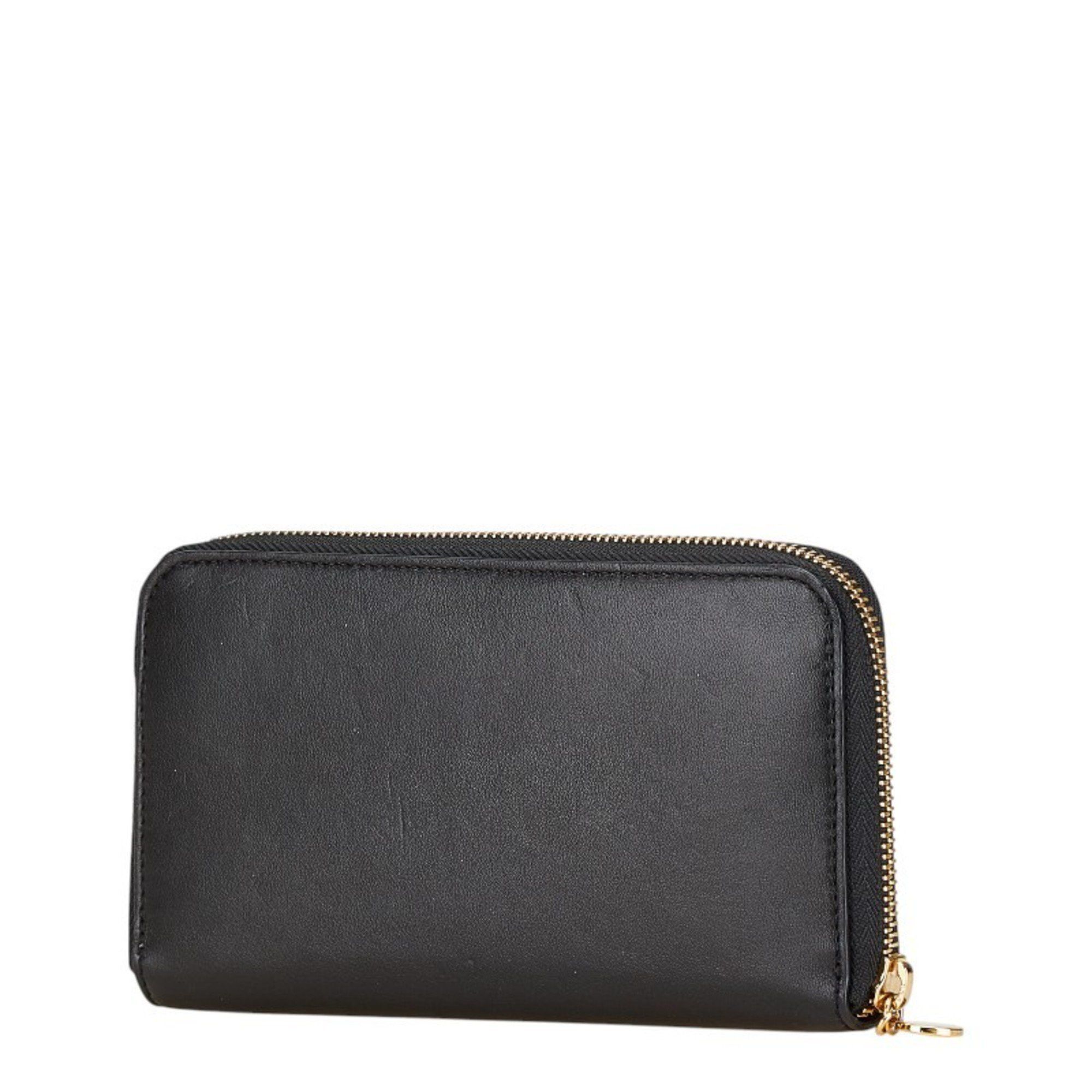 Stella McCartney Stella McCartney Perforated Round Long Wallet Black Leather Women's Size ONE SIZE - 2 Thumbnail