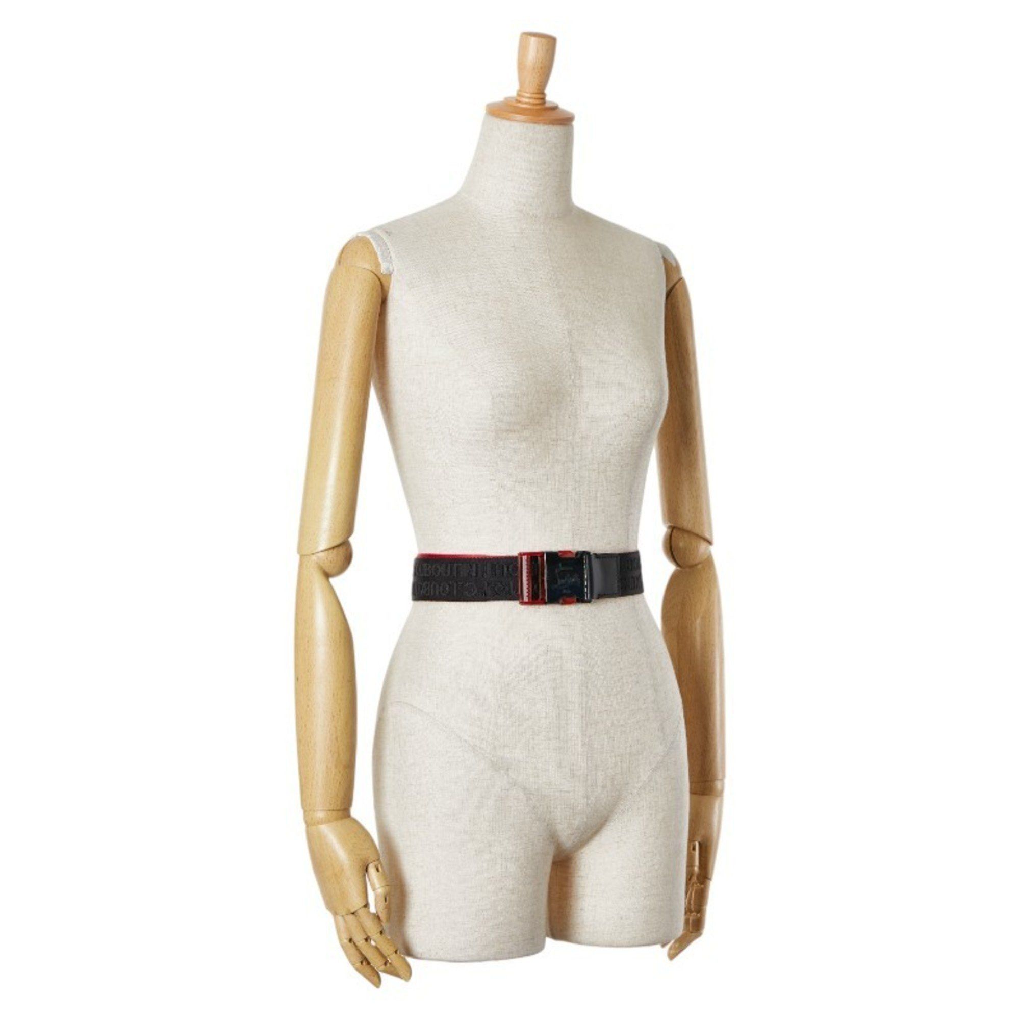 Christian Louboutin Christian Louboutin LOUBICLIC Belt Black Red Nylon Men's Size ONE SIZE - 8 Thumbnail