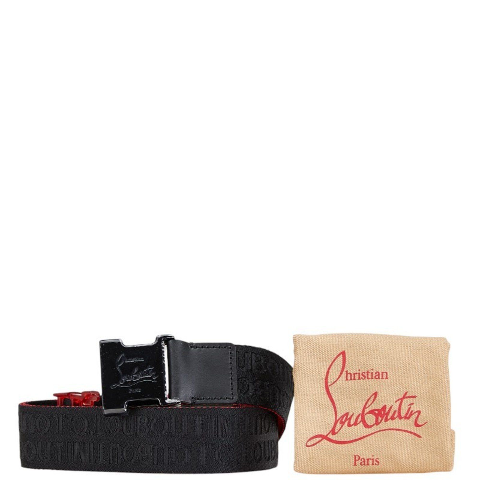 Christian Louboutin Christian Louboutin LOUBICLIC Belt Black Red Nylon Men's Size ONE SIZE - 6 Thumbnail