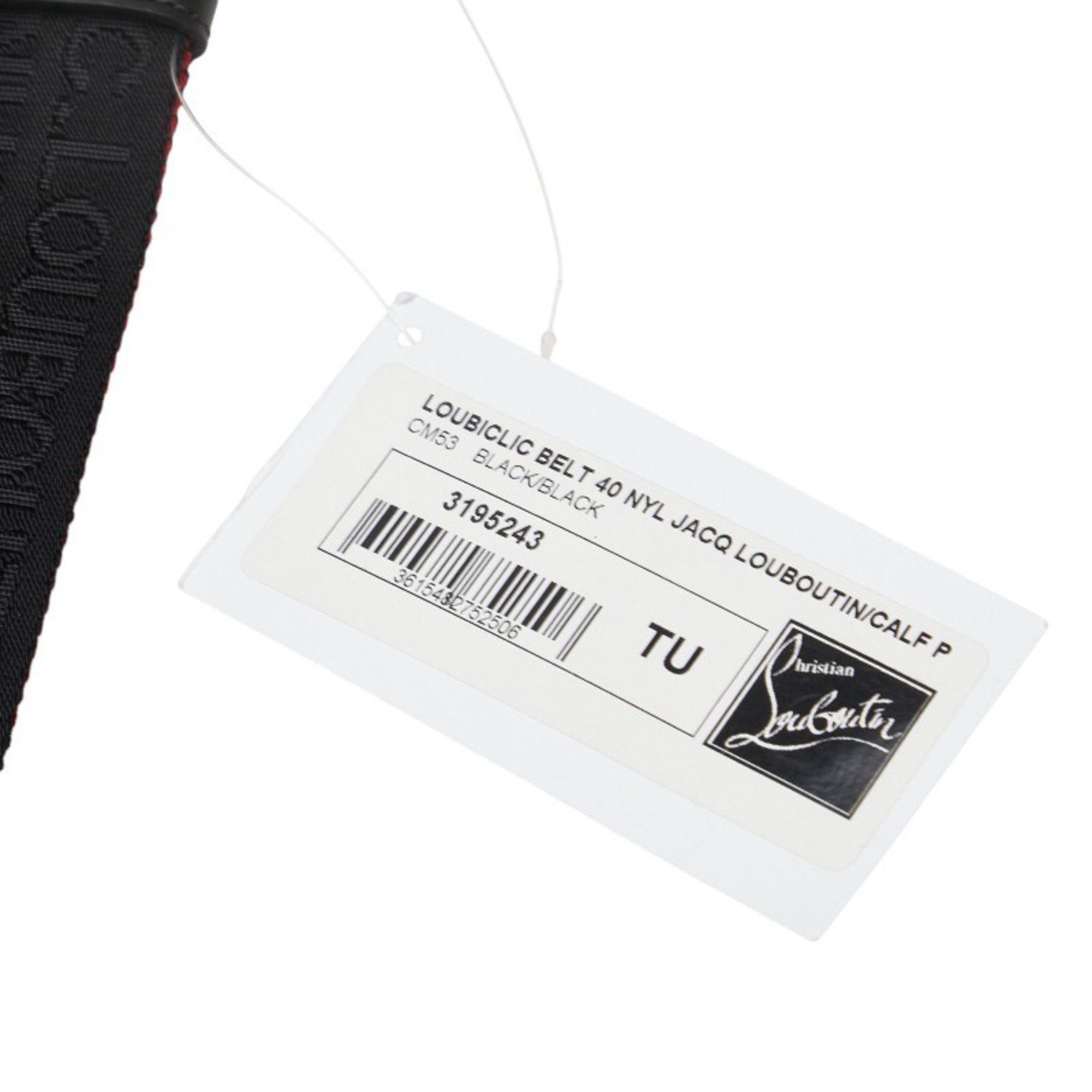 Christian Louboutin Christian Louboutin LOUBICLIC Belt Black Red Nylon Men's Size ONE SIZE - 7 Thumbnail