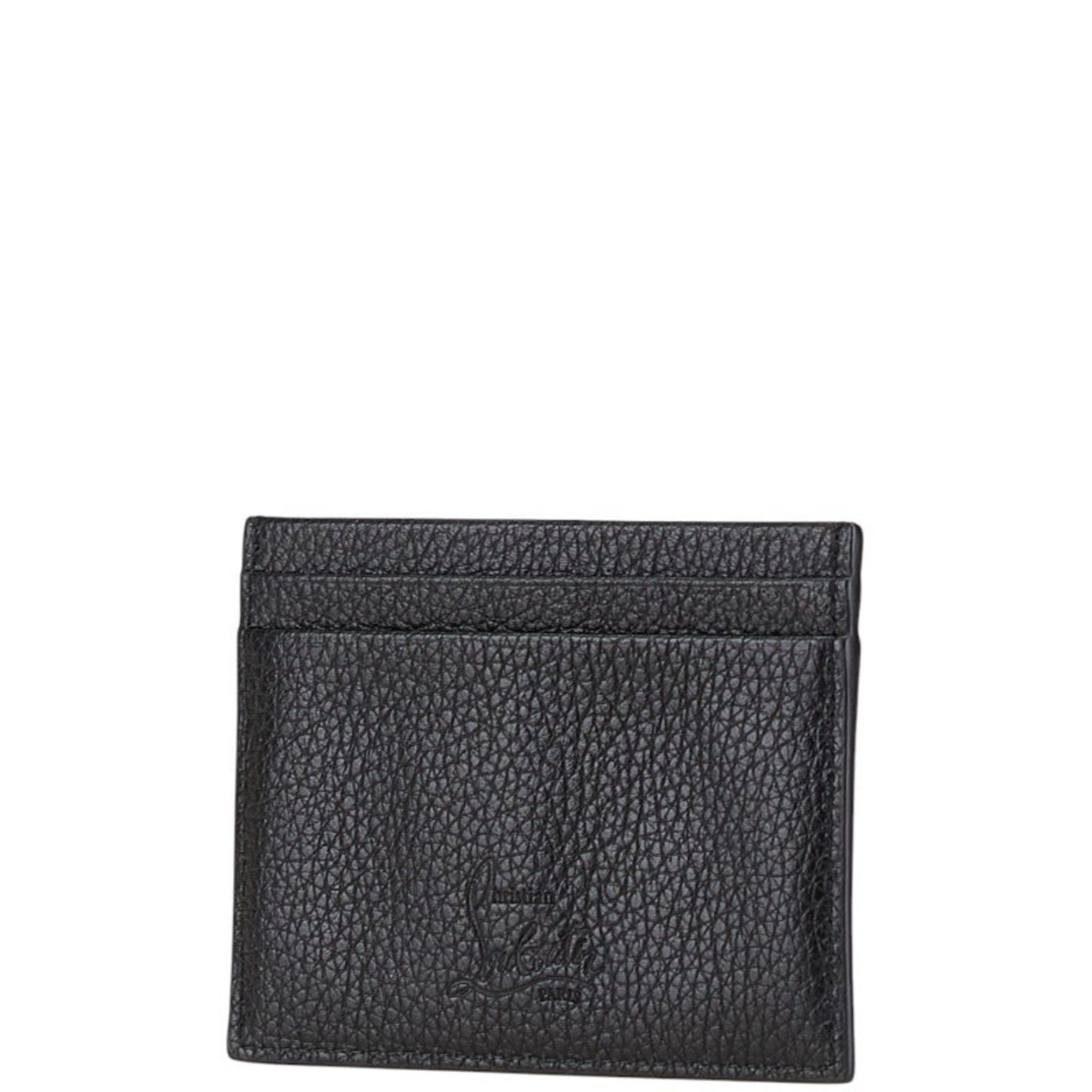 Christian Louboutin Christian Louboutin Spike Studs Card Case Black Leather Women's Size ONE SIZE - 2 Thumbnail