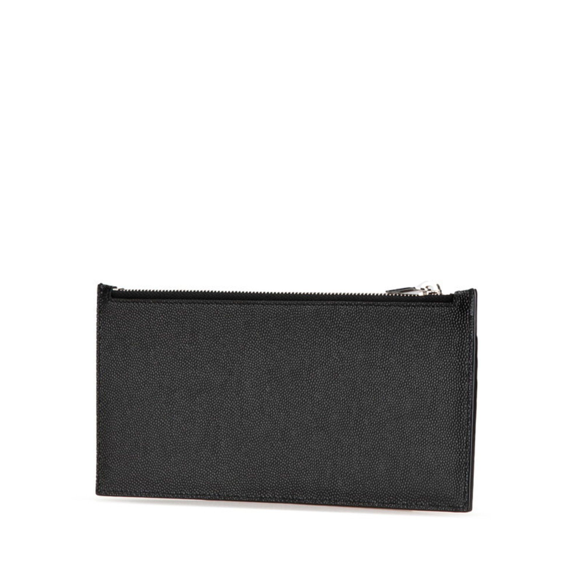 Saint Laurent Paris Saint Laurent Card Case Coin 617600 Black Leather Men's SAINT LAURENT Size ONE SIZE - 2 Thumbnail