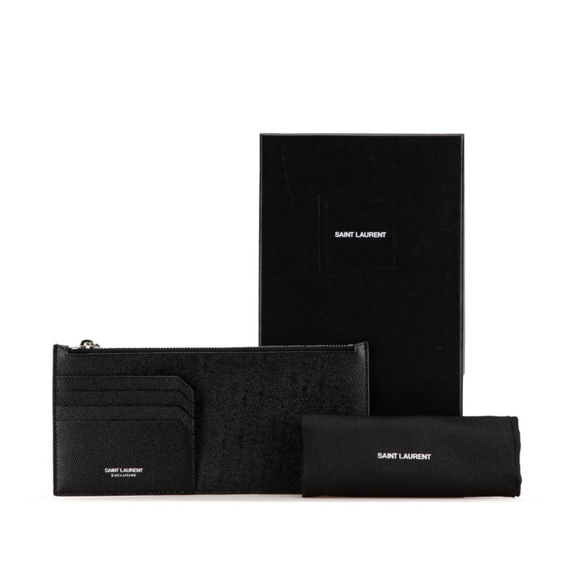 Saint Laurent Paris Saint Laurent Card Case Coin 617600 Black Leather Men's SAINT LAURENT Size ONE SIZE - 8 Thumbnail