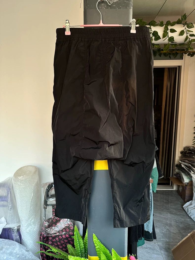 Rick Owens Rick Owens Black Nylon Drop-Crotch Pants Size US 38 / EU 54 - 4 Thumbnail