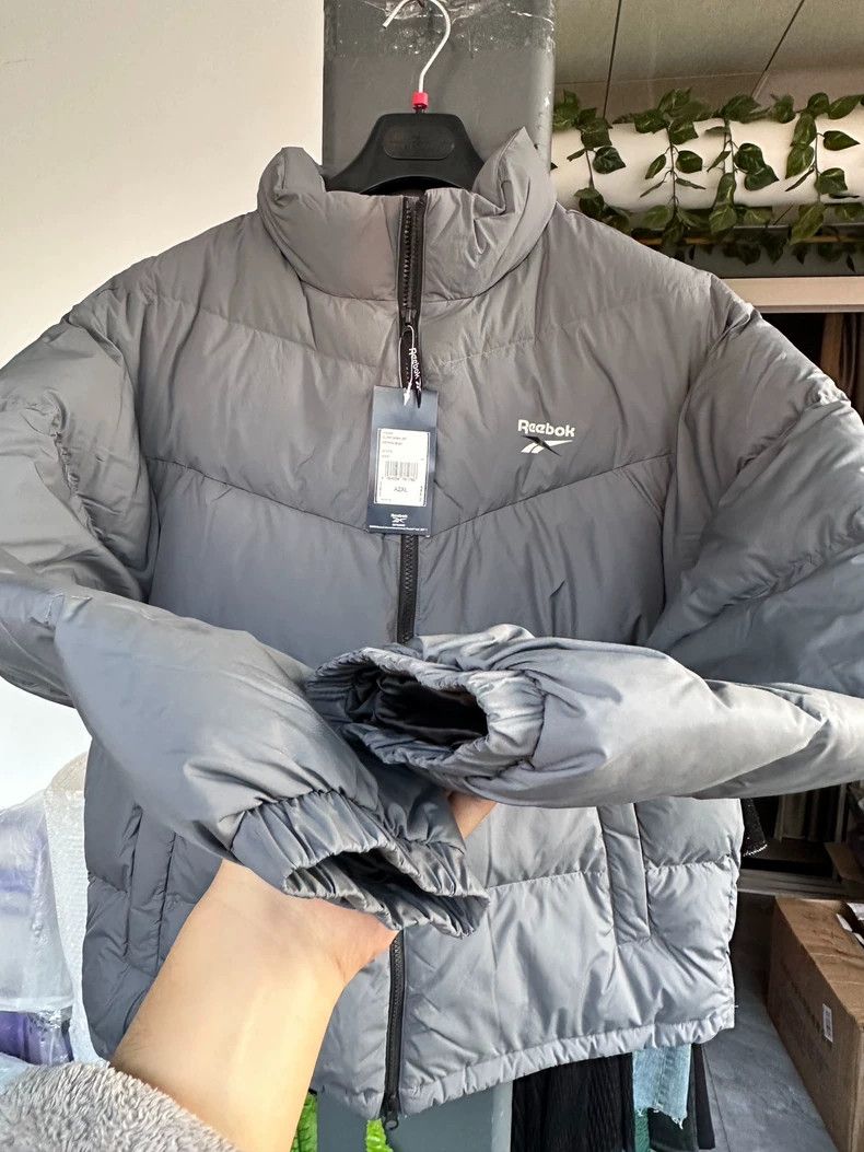 Reebok Grey Puffer Jacket Size 2XL