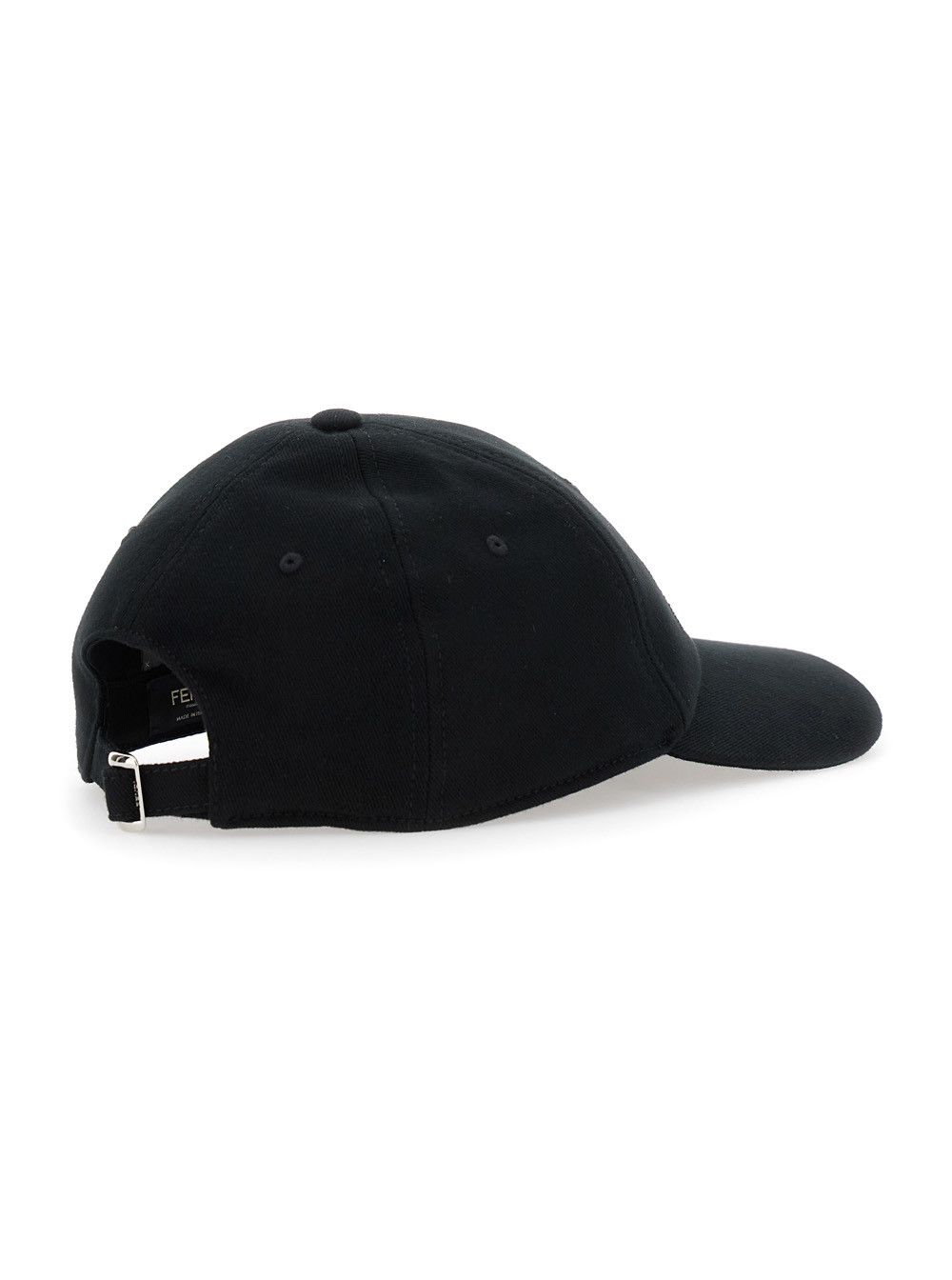 Fendi Black Baseball Cap with Logo Lettering Embroidery on the Front in Cotton Man Size ONE SIZE - 2 Thumbnail