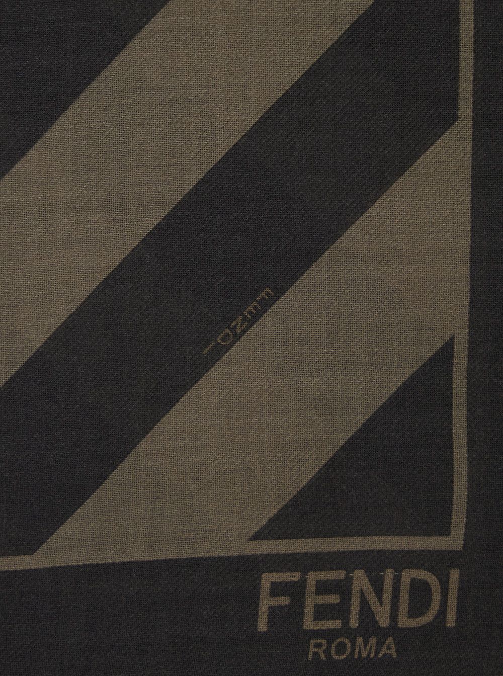 3.PARADIS Beige Square Stole with All-Over Striped Motif and Logo Lettering on the Hem in Cotton and Silk Blend Man Size ONE SIZE - 3 Thumbnail