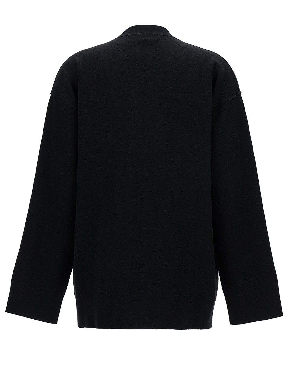 Fendi Black Reversible Cardigan with Jacquard FF Motif in Knit Woman Size M / US 6-8 / IT 42-44 - 2 Thumbnail