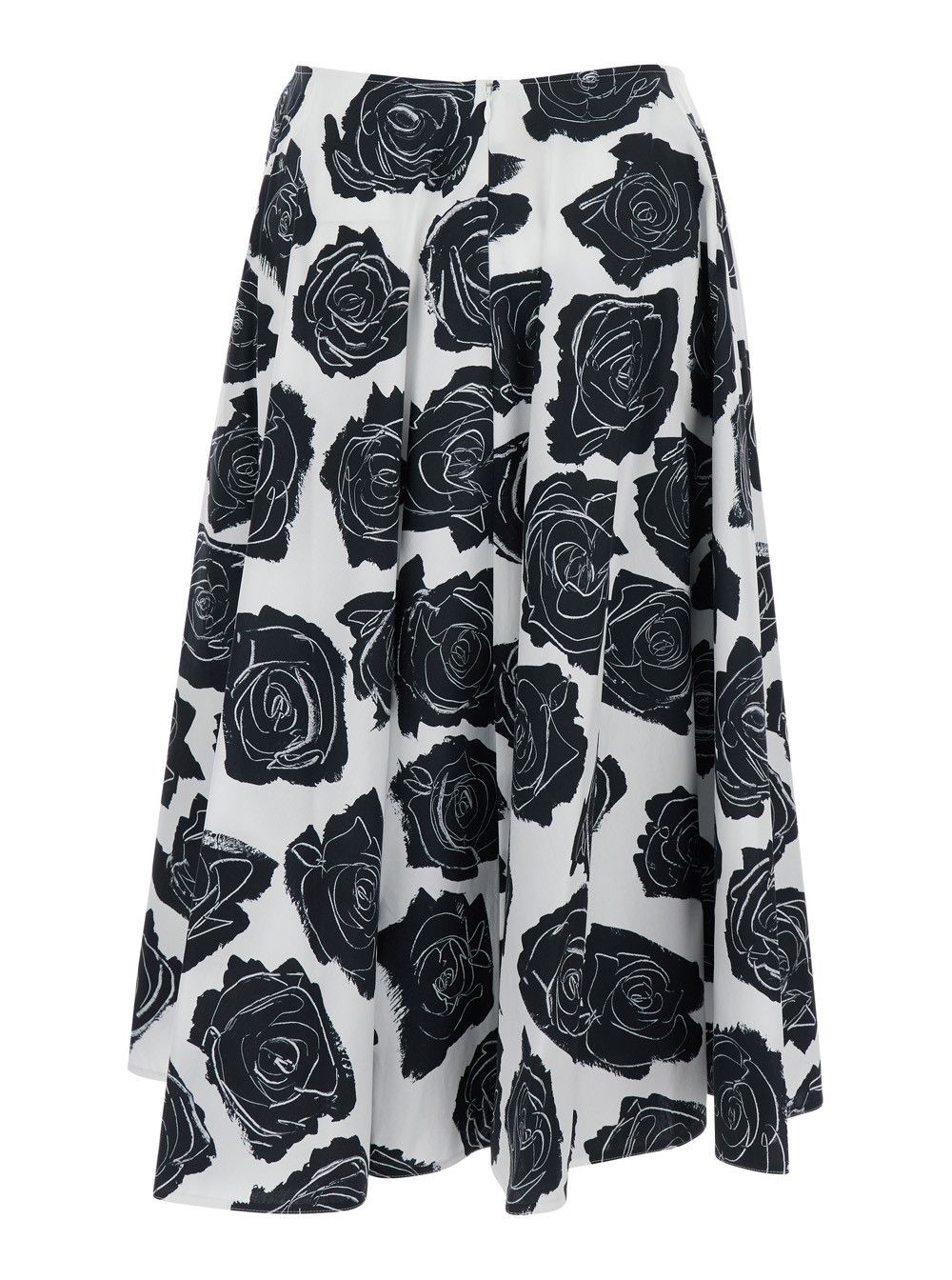 Marni 'Luna' Multicolor Skirt with All-Over Floral Print in Cotton Woman Size 30" / US 8 / IT 44 - 2 Thumbnail