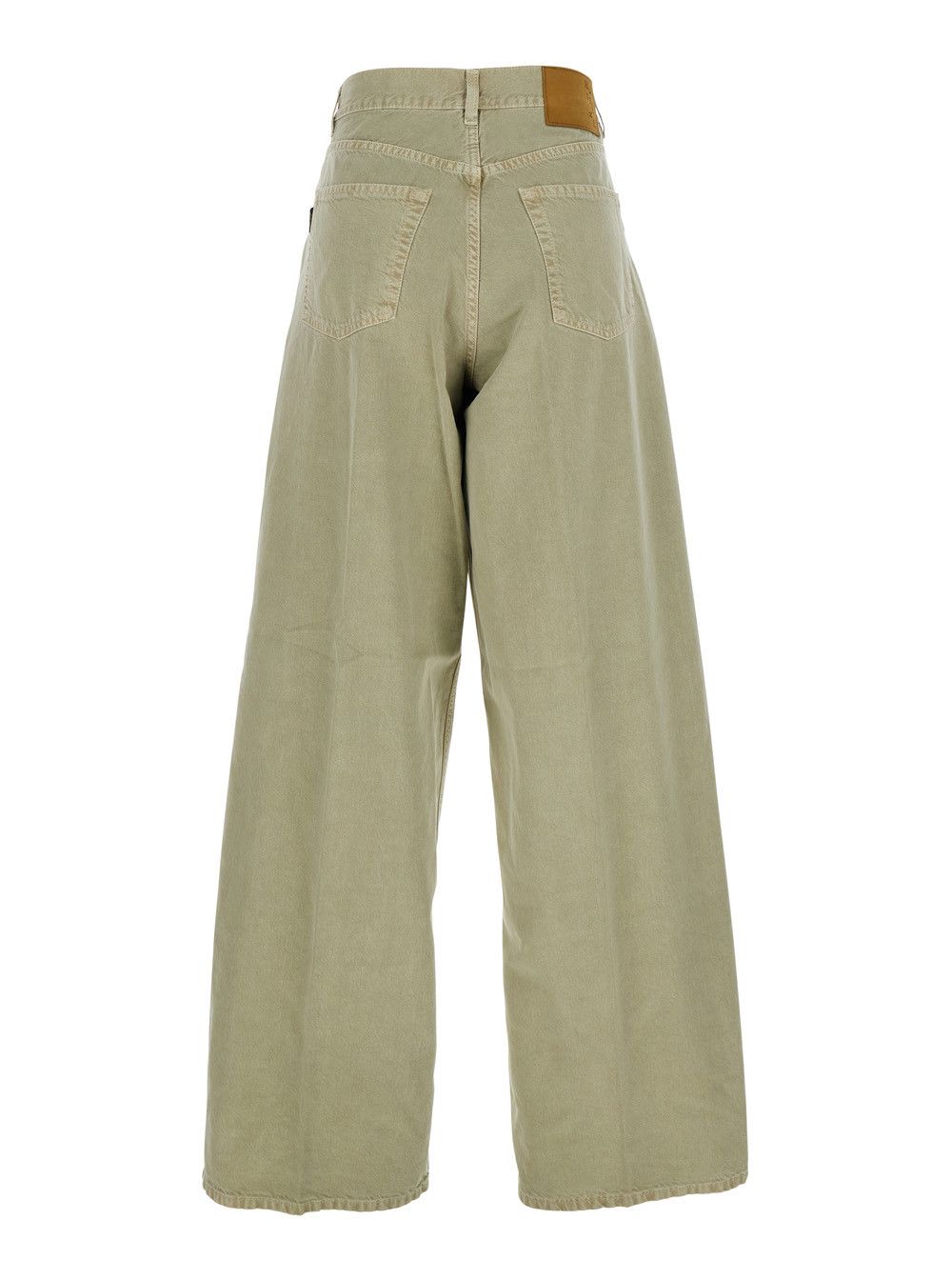 Haikure 'Bethany' Green Jeans with Logo Patch on the Back in Cotton Twill Woman Size 25" / US 0 / IT 36 - 2 Thumbnail