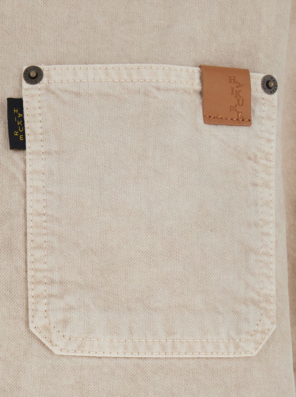 Haikure 'Olive' Beige Shirt with Classic Collar in Cotton and Linen Blend Woman Size M / US 6-8 / IT 42-44 - 3 Thumbnail