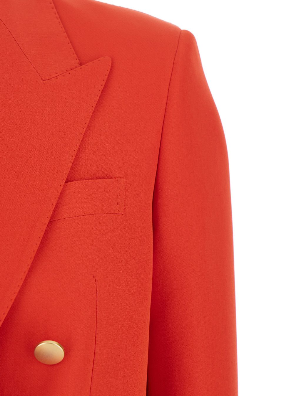 Tagliatore Red Double-breasted Jacket with Classic Lapels in Tech Fabric Woman Size M / US 6-8 / IT 42-44 - 3 Thumbnail