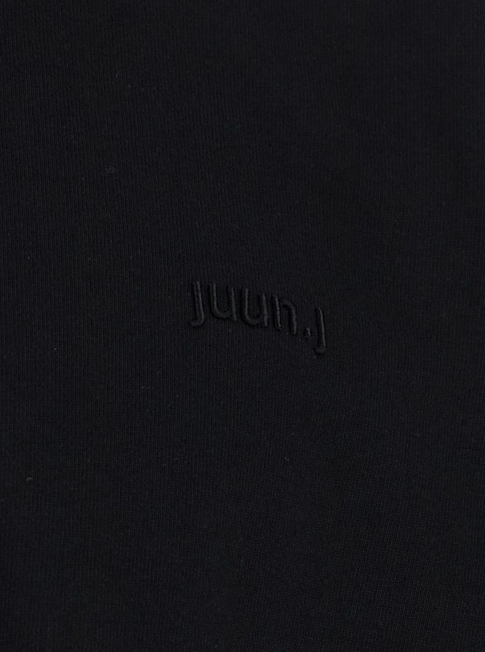 Juun.J Black T-shirt with Tone-on-Tone Logo Embroidered on the Front in Cotton Man Size US M / EU 48-50 / 2 - 3 Thumbnail