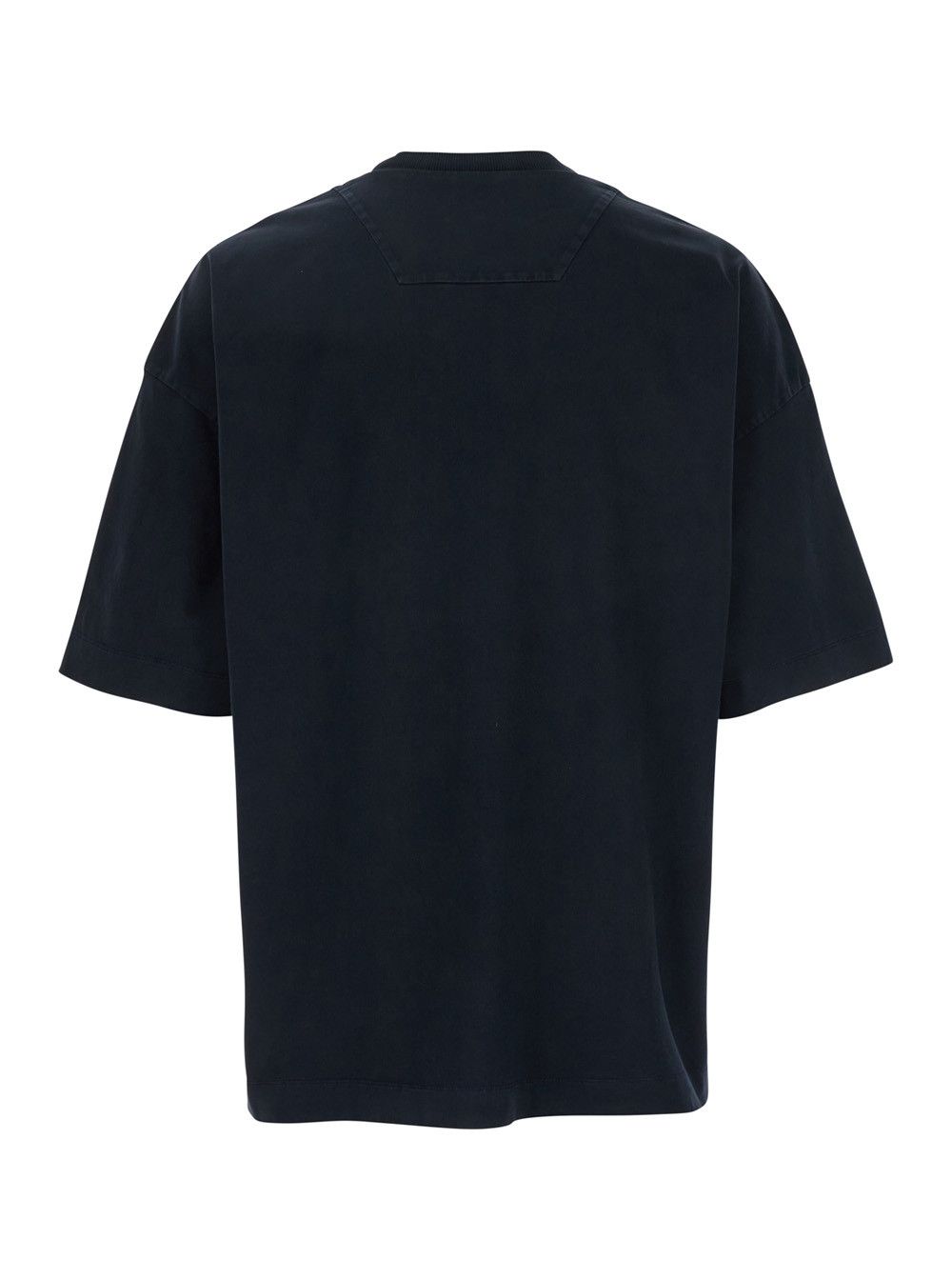 Juun.J Blue T-Shirt with Logo Embroidered on the Front and Print on the Back in Cotton Man Size US S / EU 44-46 / 1 - 2 Thumbnail