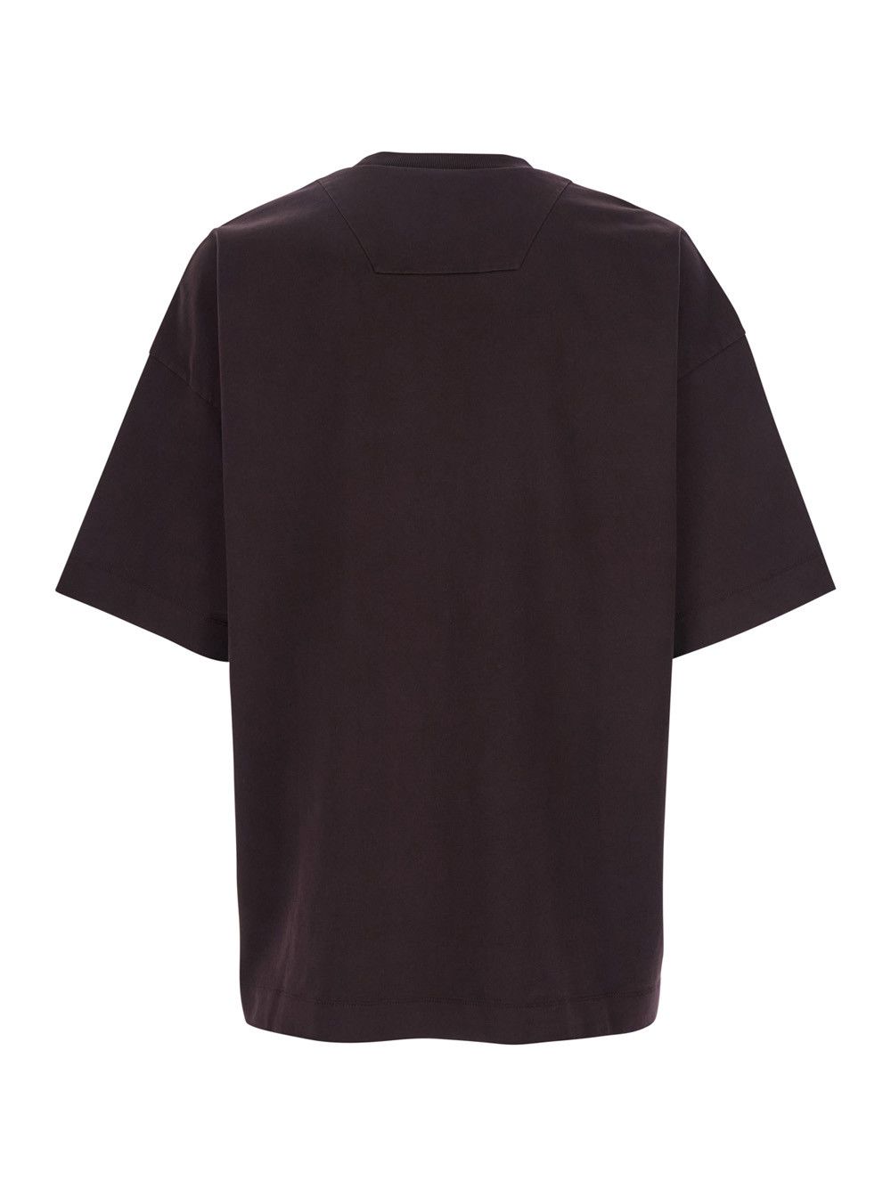 Juun.J Bordeaux T-Shirt with Logo Embroidered on the Front and Print on the Back in Cotton Man Size US S / EU 44-46 / 1 - 2 Thumbnail