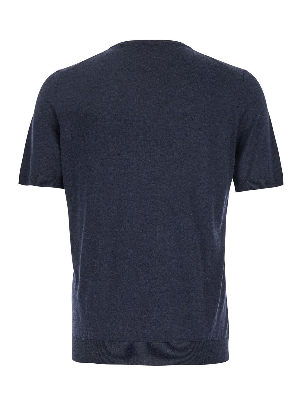Tagliatore Blue Crewneck T-shirt with Ribbed Edges in Cotton Man Size US M / EU 48-50 / 2 - 2 Thumbnail