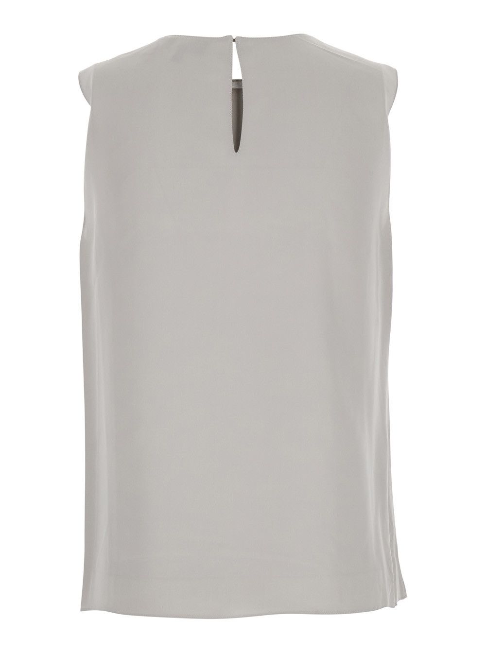 Theory 'Straight Shell' Metallic T-Shirt with Round Neck in Silk Woman Size M / US 6-8 / IT 42-44 - 2 Thumbnail