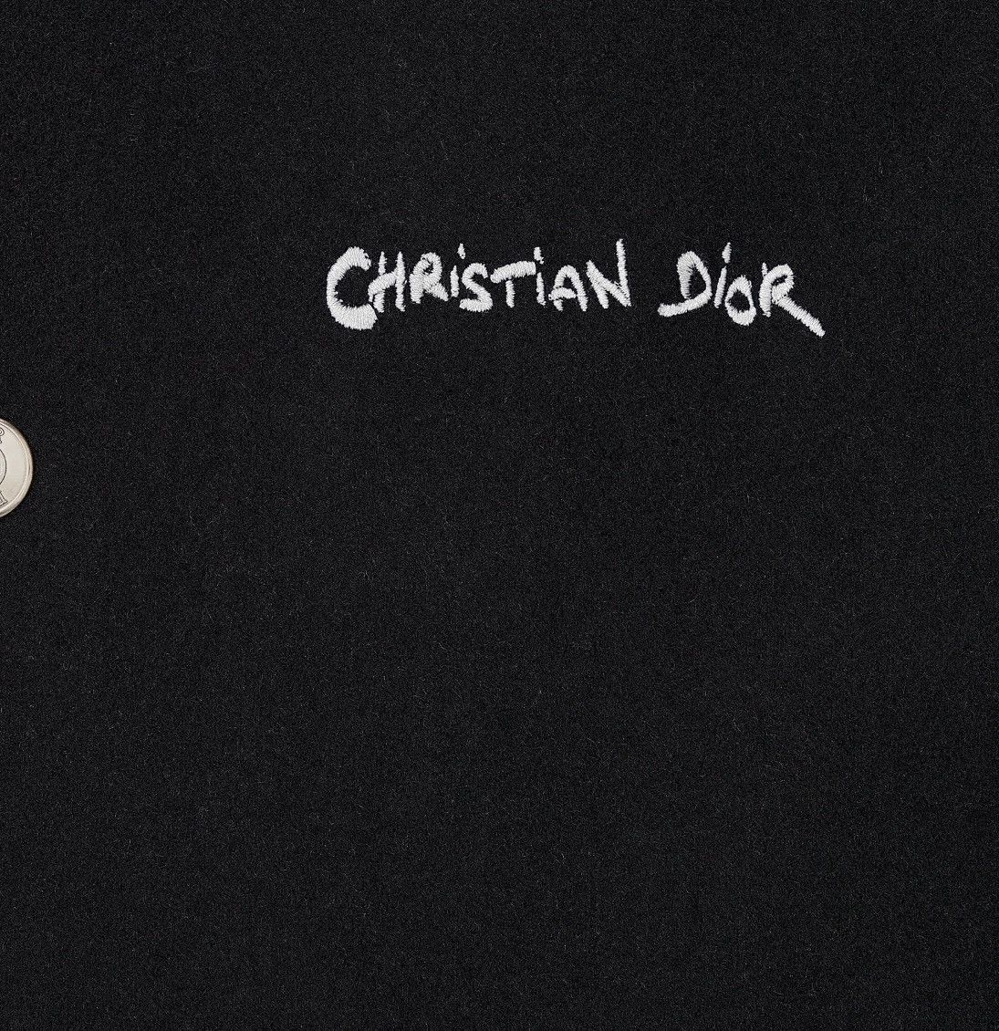 Dior DIOR TAG VARSITY JACKET Black Wool Blend and Lambskin Size US XL / EU 56 / 4 - 3 Thumbnail