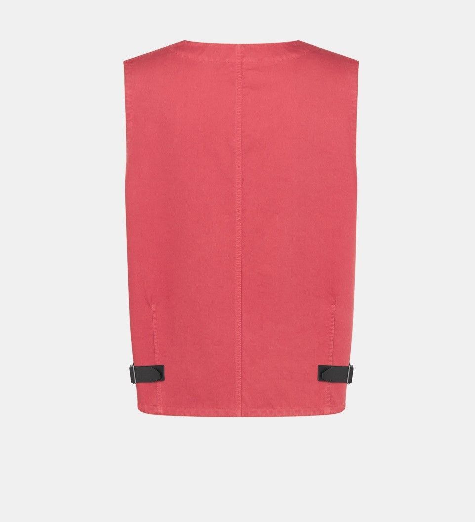 Dior *RARE* DIOR AND STONE ISLAND VEST Red Cotton-Blend Satin Size US XL / EU 56 / 4 - 2 Thumbnail
