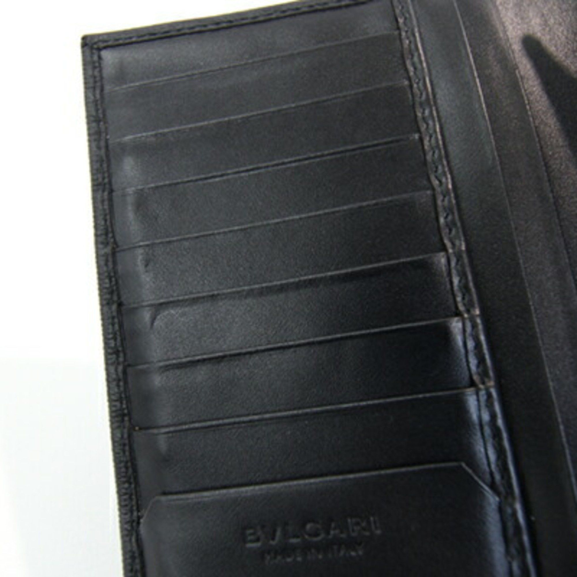 Bvlgari BVLGARI Bi-fold Long Wallet Serpenti Scaglie Man 284708 Black Leather Men's Size ONE SIZE - 7 Thumbnail