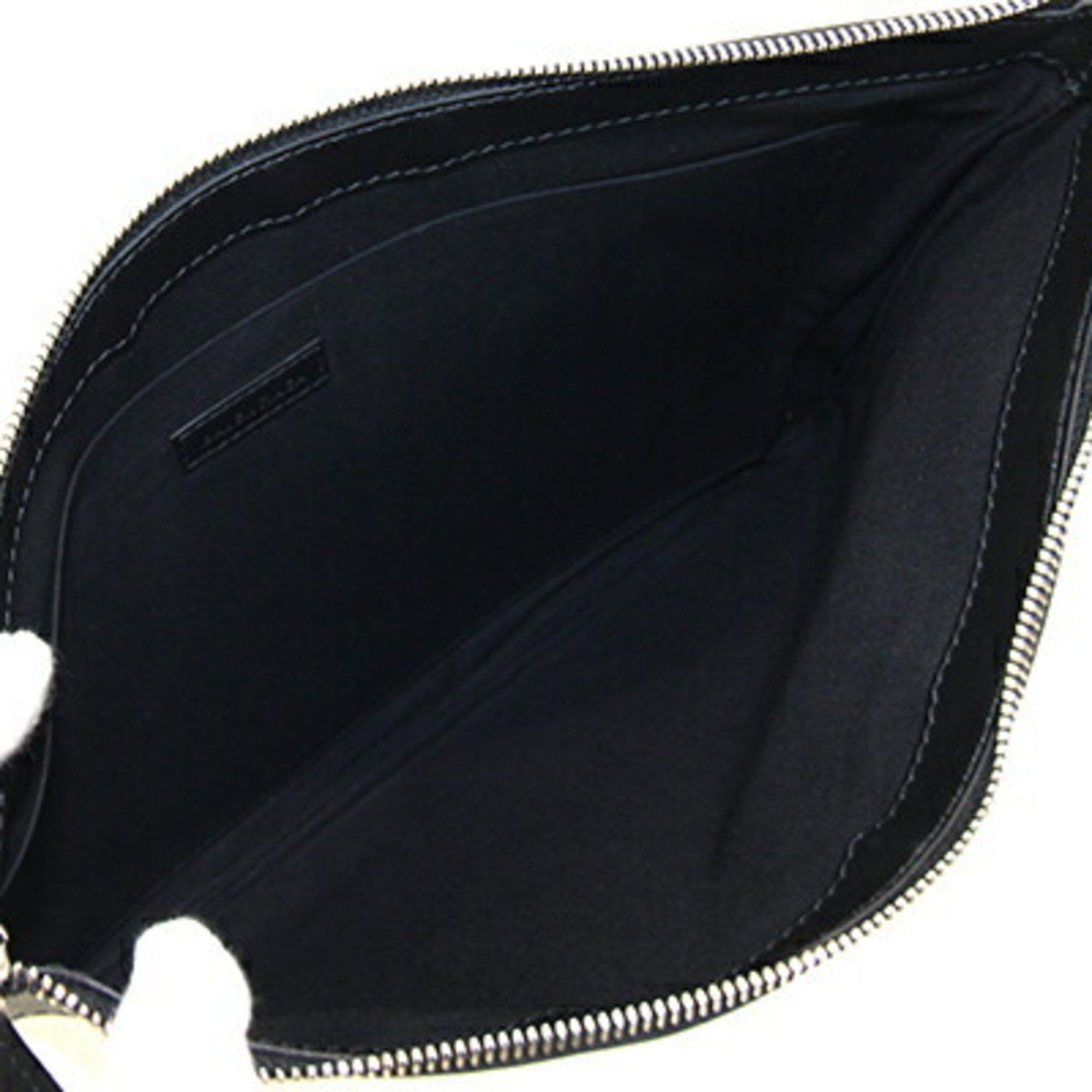 Balenciaga Balenciaga Clutch Bag Navy Clip M 373834 Black Ivory Canvas Leather Second Pouch Men's BALENCIAGA Size ONE SIZE - 3 Thumbnail