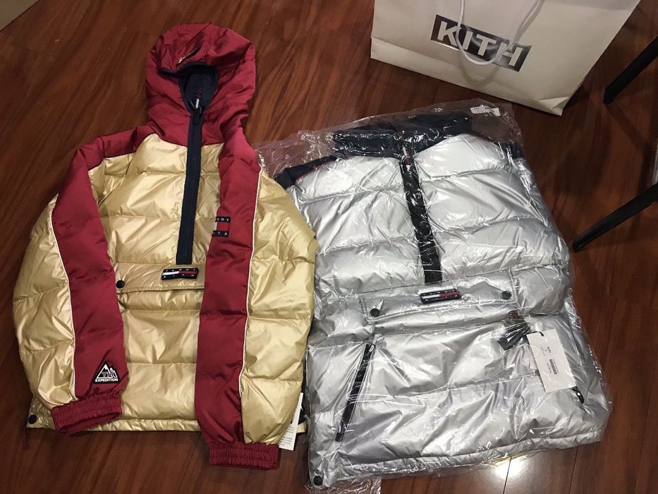 Tommy Hilfiger KITH X TOMMY HILFIGER PUFFER JACKET SILVER SIZE XL