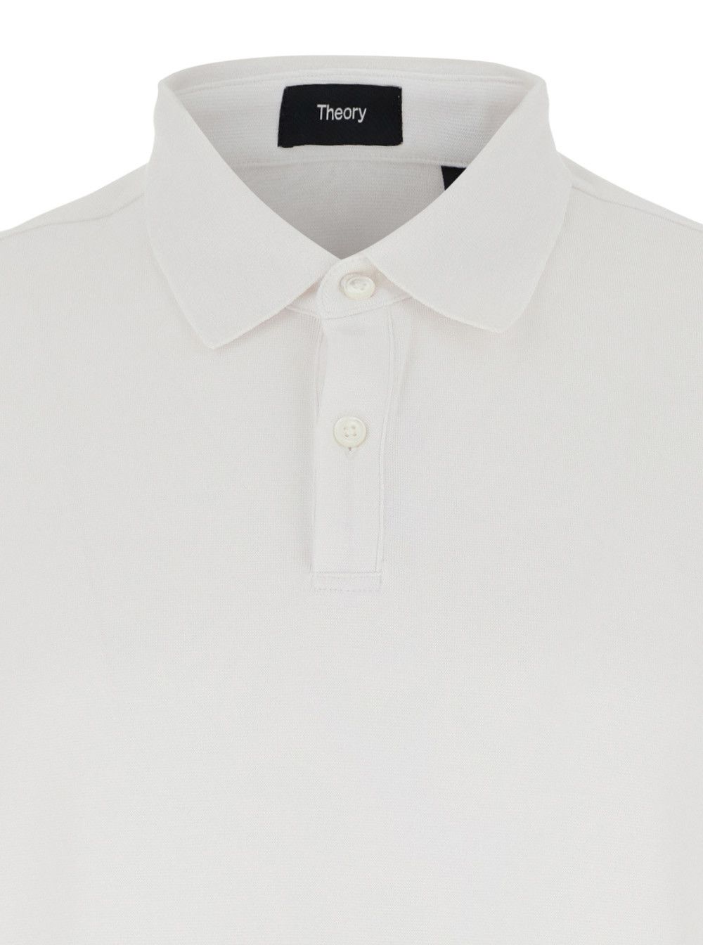 Theory White Polo Shirt with Button Closure in cotton Man Size US XXL / EU 58 / 5 - 3 Thumbnail