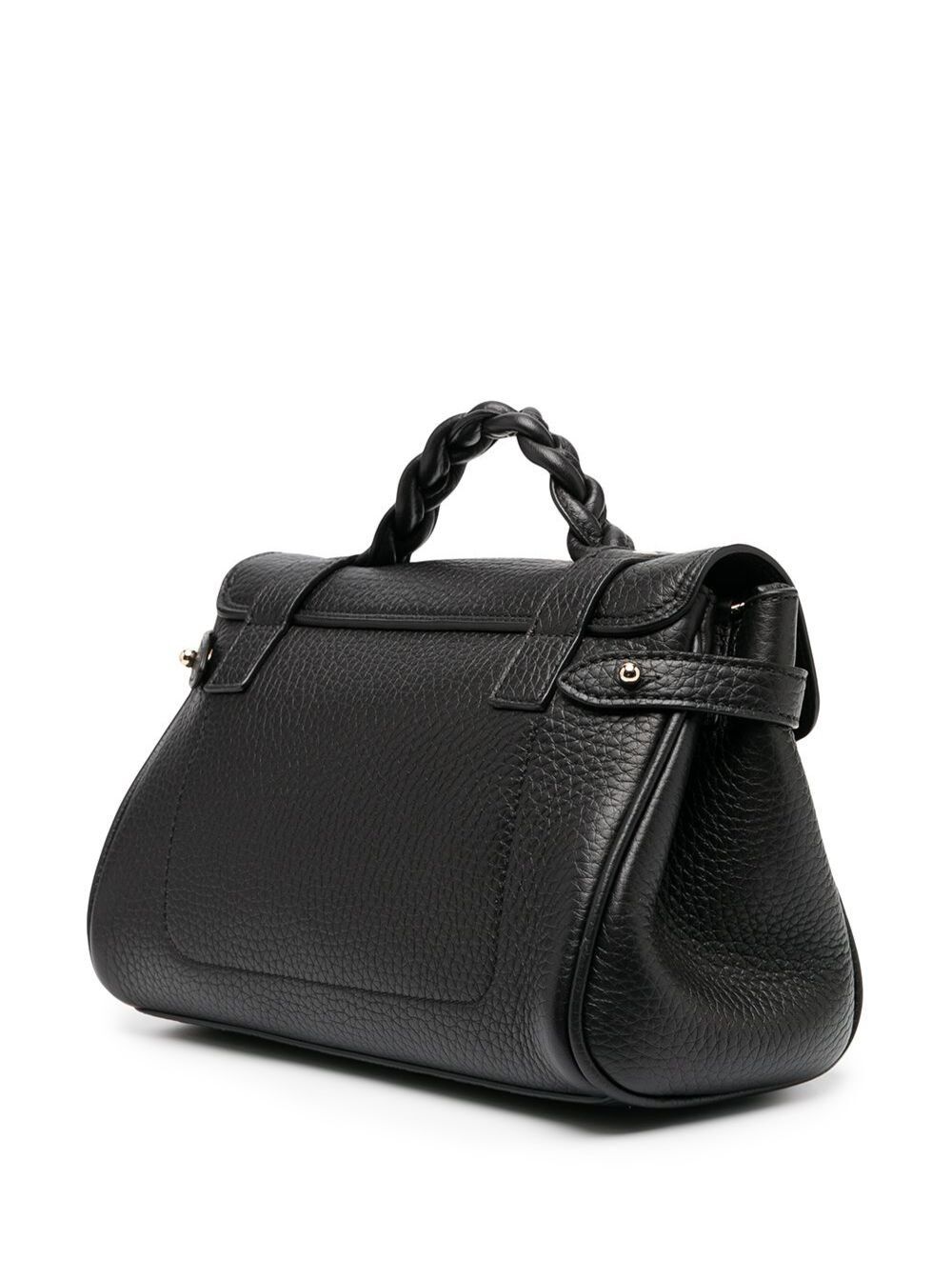 Mulberry Handbag 'Alexa' Mini with Adjustable Shoulder Strap and Woven Handle in Black Pebbled Leather for Women Size ONE SIZE - 2 Thumbnail