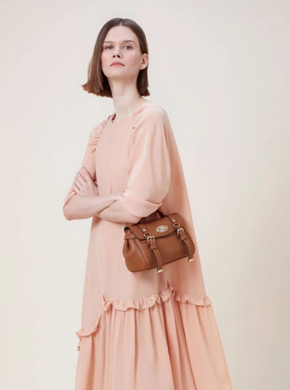 Mulberry 'Mini Alexa Heavy' Brown Crossbody Bag in Leather Woman Size ONE SIZE - 5 Thumbnail
