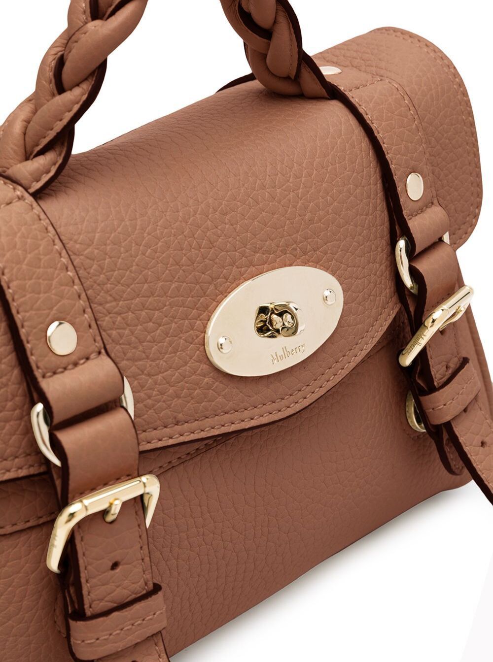 Mulberry 'Mini Alexa Heavy' Brown Crossbody Bag in Leather Woman Size ONE SIZE - 3 Thumbnail