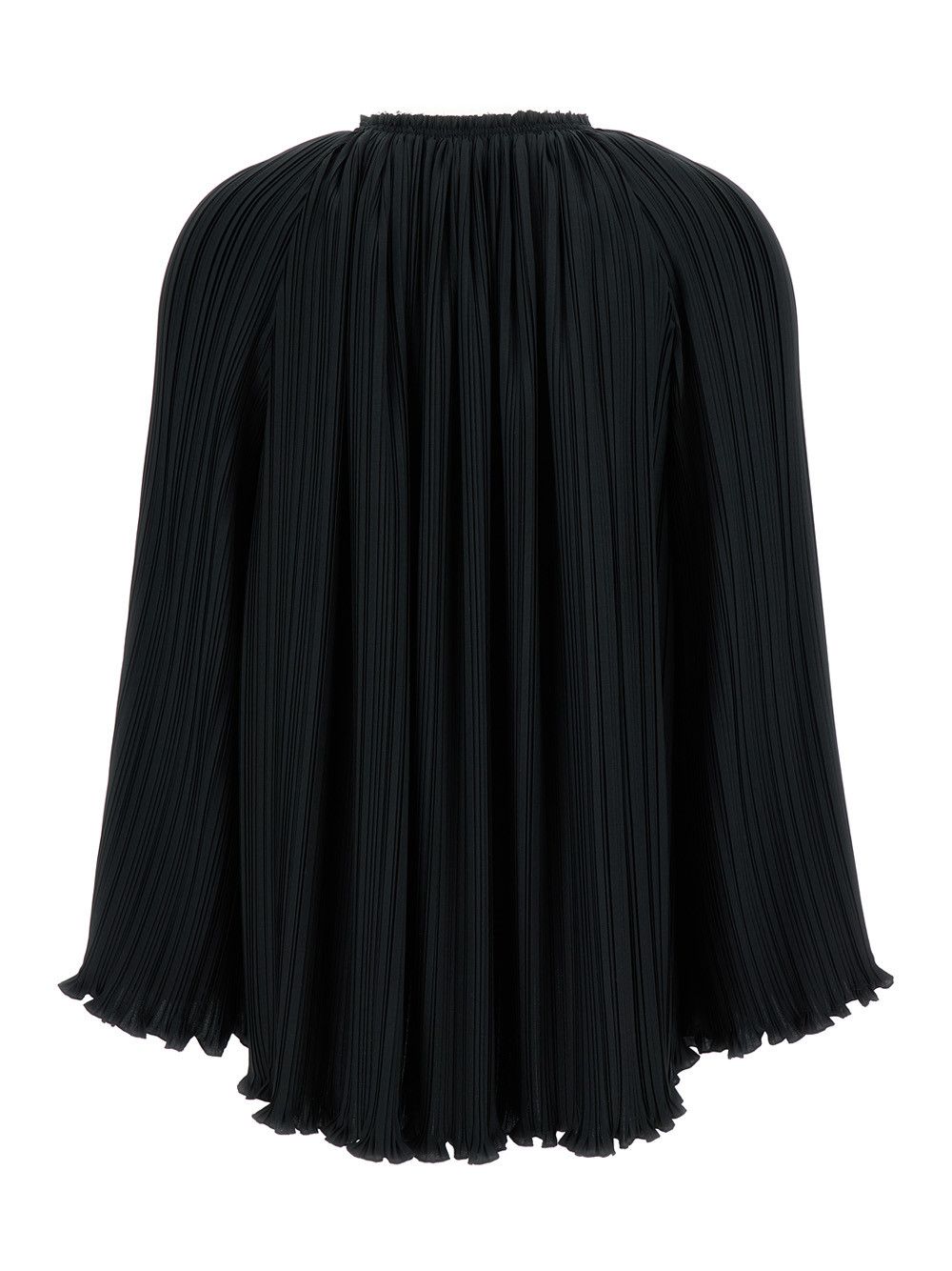 Lanvin LONG SLEEVE PLEATED BLOUSE OPEN NECK Size M / US 6-8 / IT 42-44 - 3 Thumbnail