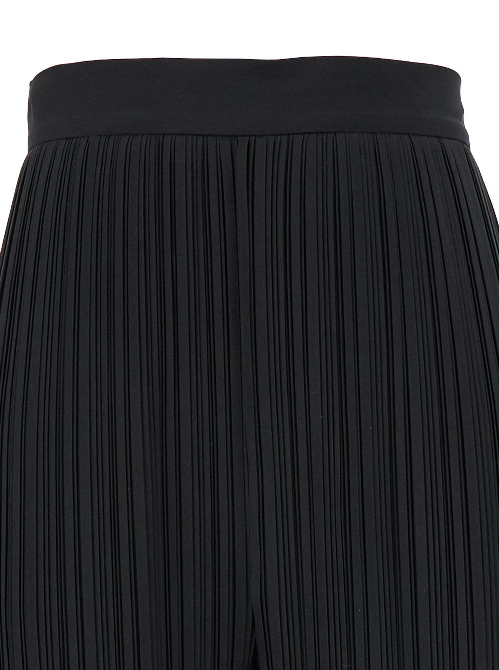Lanvin Black Pleated Pants with Invisible Zip in Crêpe de Chine Woman Size 28" / US 6 / IT 42 - 3 Thumbnail