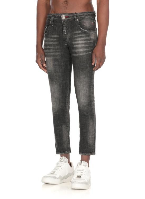 Philipp Plein PHILIPP PLEIN Men Denim Pants SAECMDT4010 PDE004N02RX Black Size US 30 / EU 46 - 2 Thumbnail