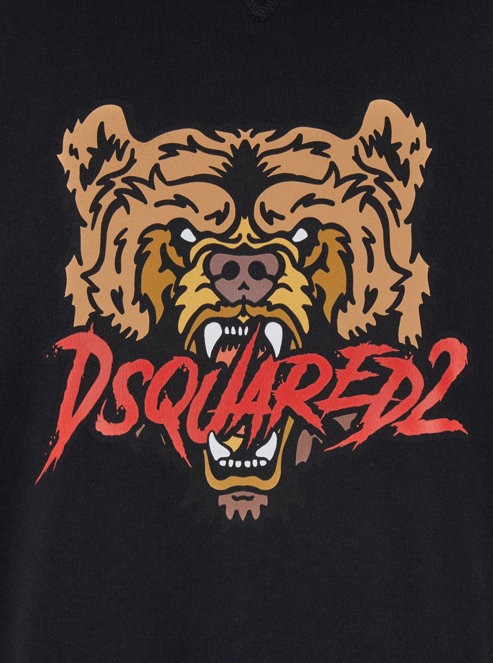 Dsquared2 Black Hoodie with Drawstring Hood and Maxi Logo Print on the Front in Cotton Man Size US XL / EU 56 / 4 - 3 Thumbnail